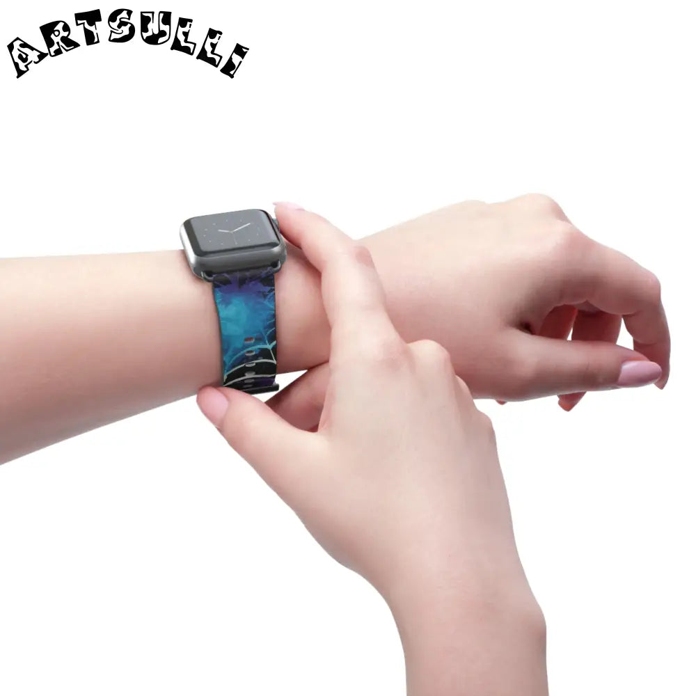 JAKKOUTTHEBXX Spider Web Faux Leather Watch Band 2025