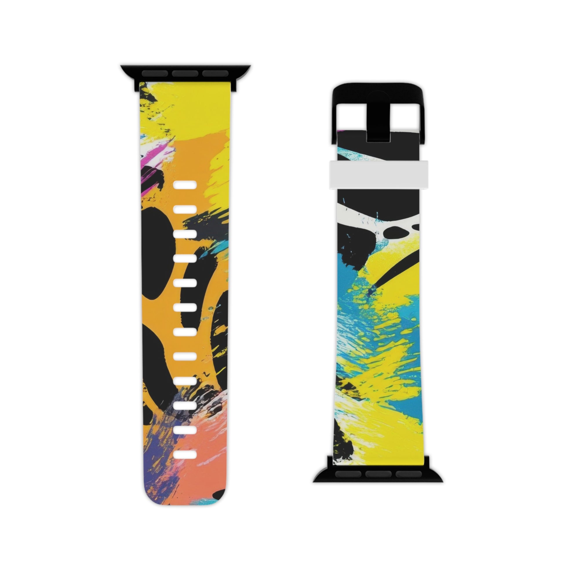 Zebra Stripes x Leopard Print x Paint Splatter Multi-Color Watch Band for Apple Watch, Artsulli - Art is Long, Life is Short, Accessories, , , , , , , 
