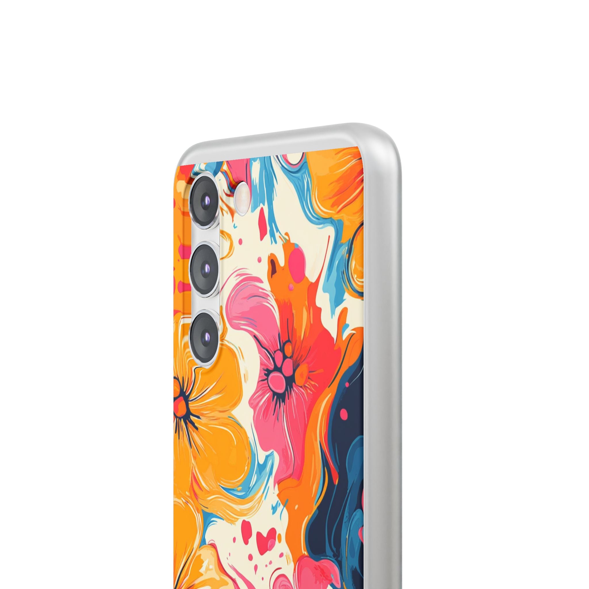 Vibrant Abstract Floral Flexi Case, Artsulli - Art is Long, Life is Short, Phone Case, , , , , , , 