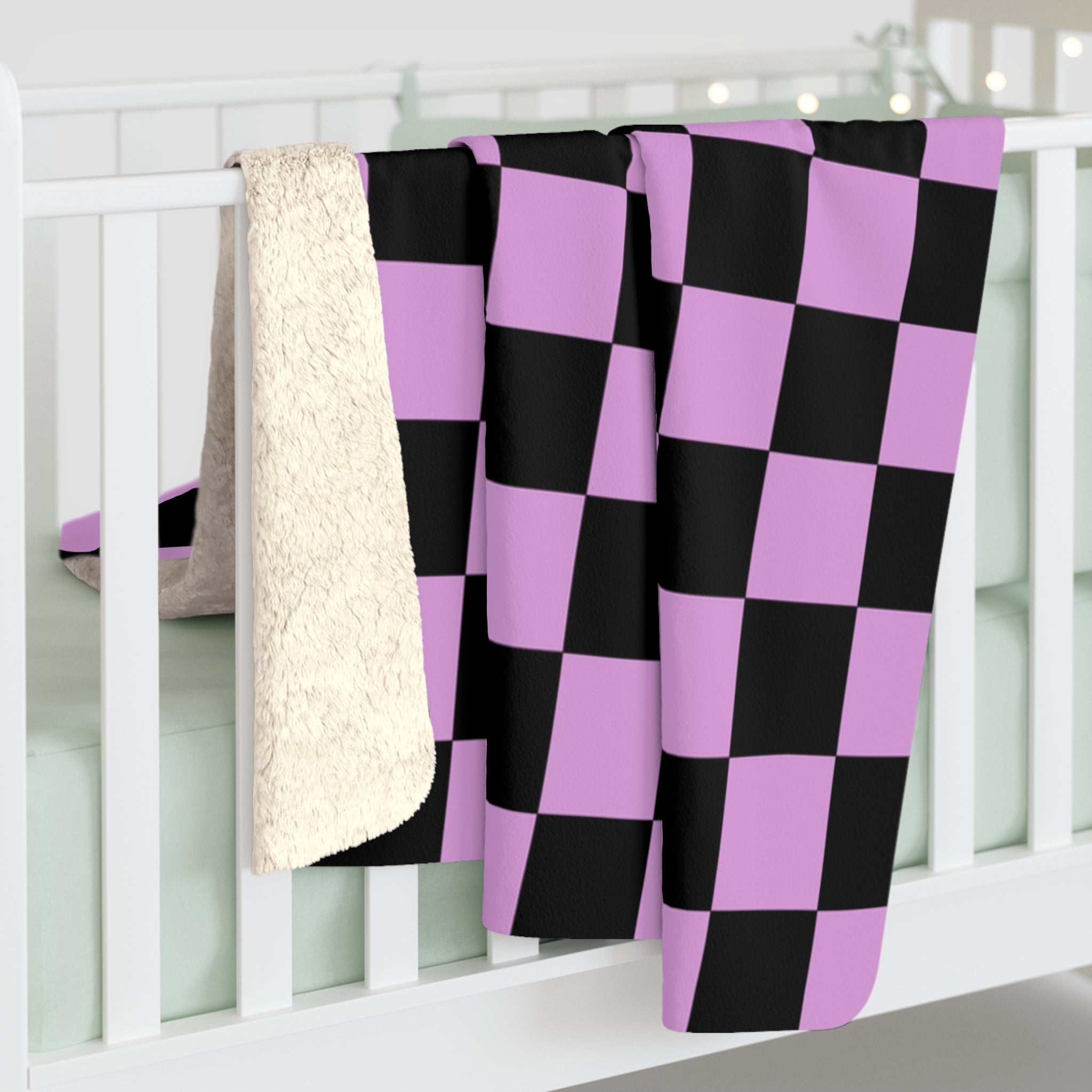 Pixel Punk Vision Sherpa Fleece Blanket, Artsulli - Art is Long, Life is Short, Home Decor, , , , , , , 