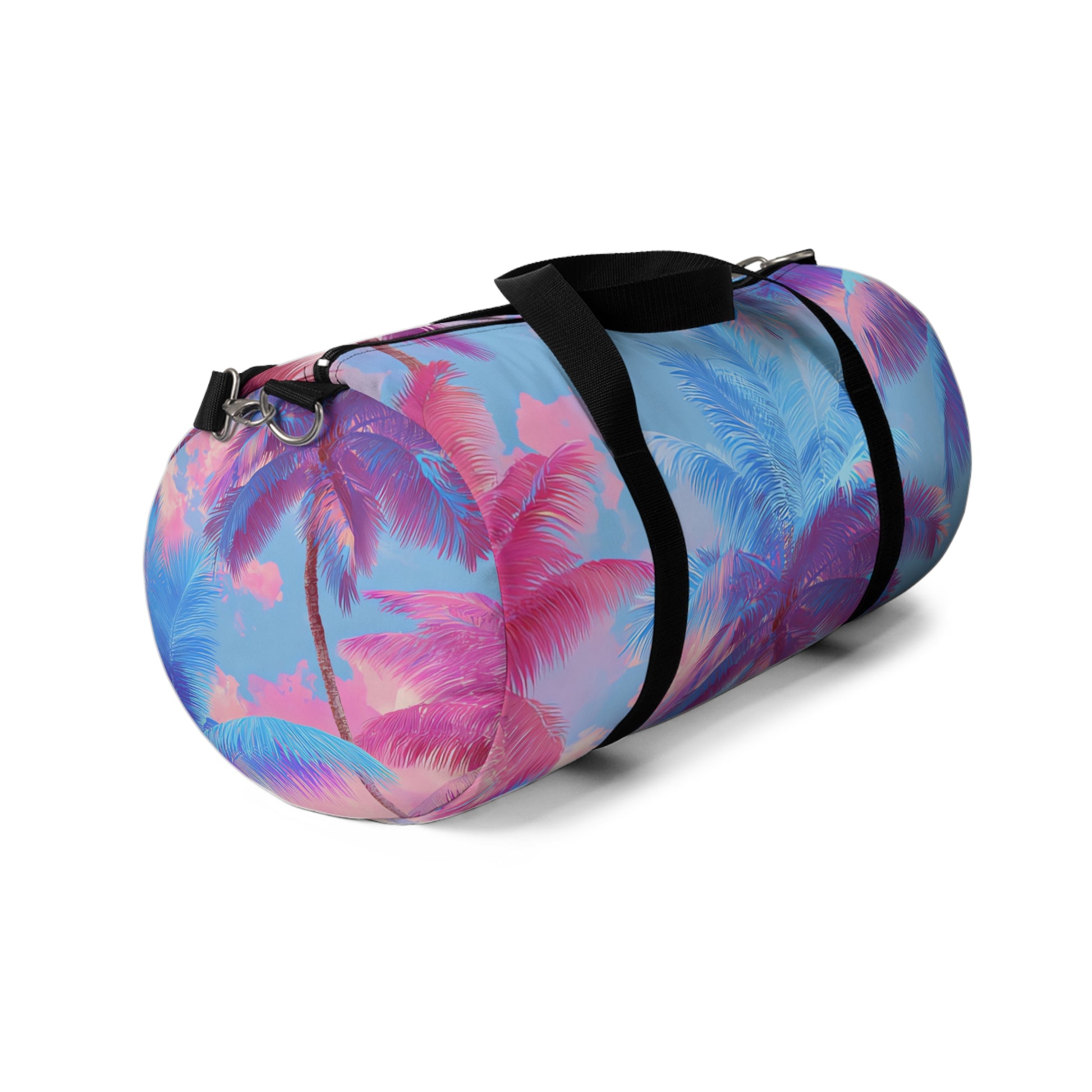 Ethereal Pastel Palms II Blue and Pink Duffel Bag, Artsulli - Art is Long, Life is Short, Bags, , , , , , , 