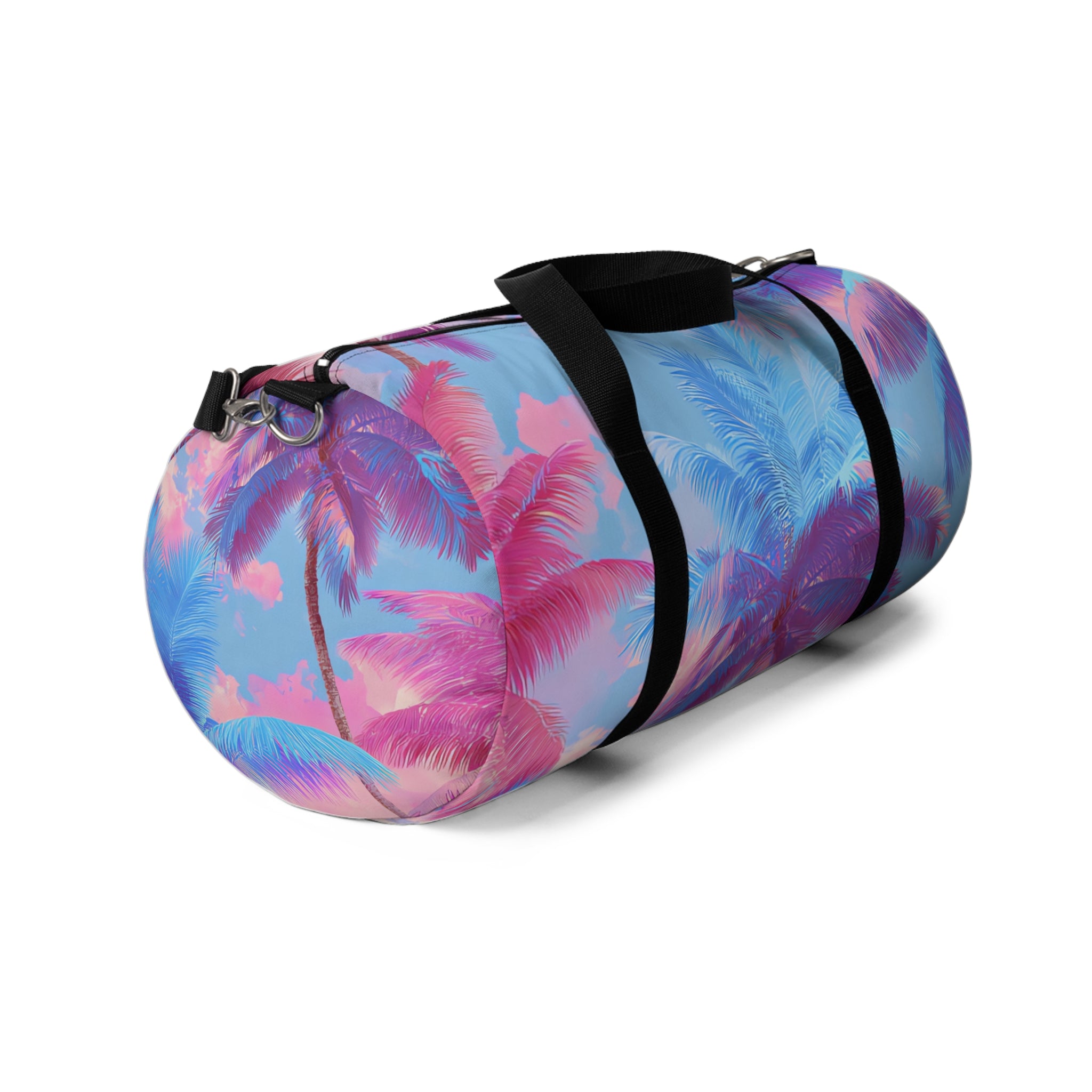 Ethereal Pastel Palms II Blue and Pink Duffel Bag, Artsulli - Art is Long, Life is Short, Bags, , , , , , , 