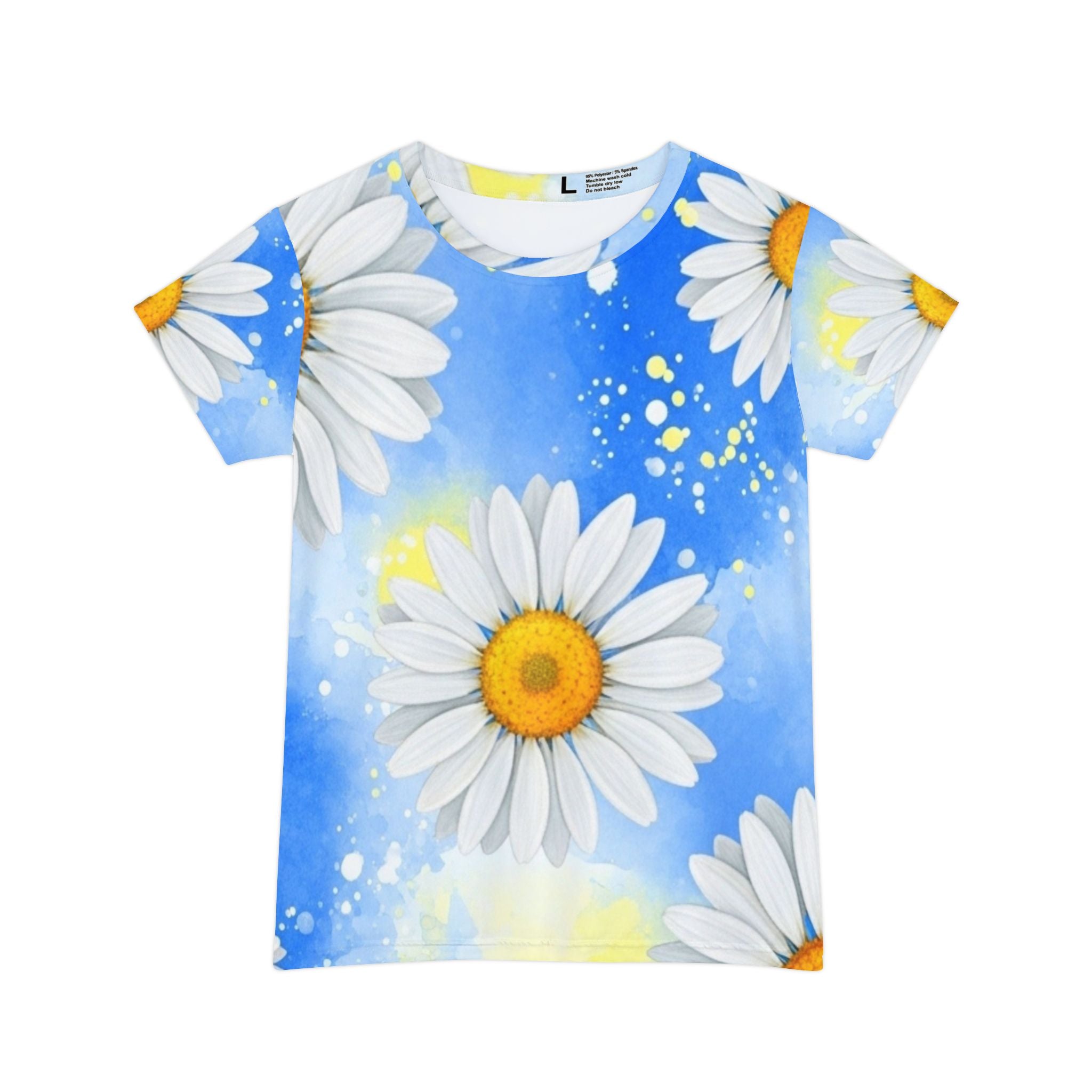 Daisies Women's Short Sleeve Shirt (AOP), Artsulli - Art is Long, Life is Short, All Over Prints, Size, XS, , , , , 29152603488900595847