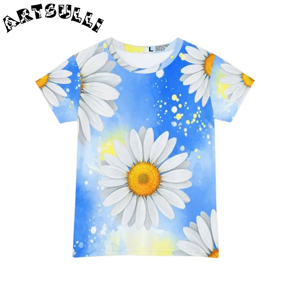 JAKKOUTTHEBXX Daisies Women’s Short Sleeve Shirt (AOP) JAKKOUTTHEBXX