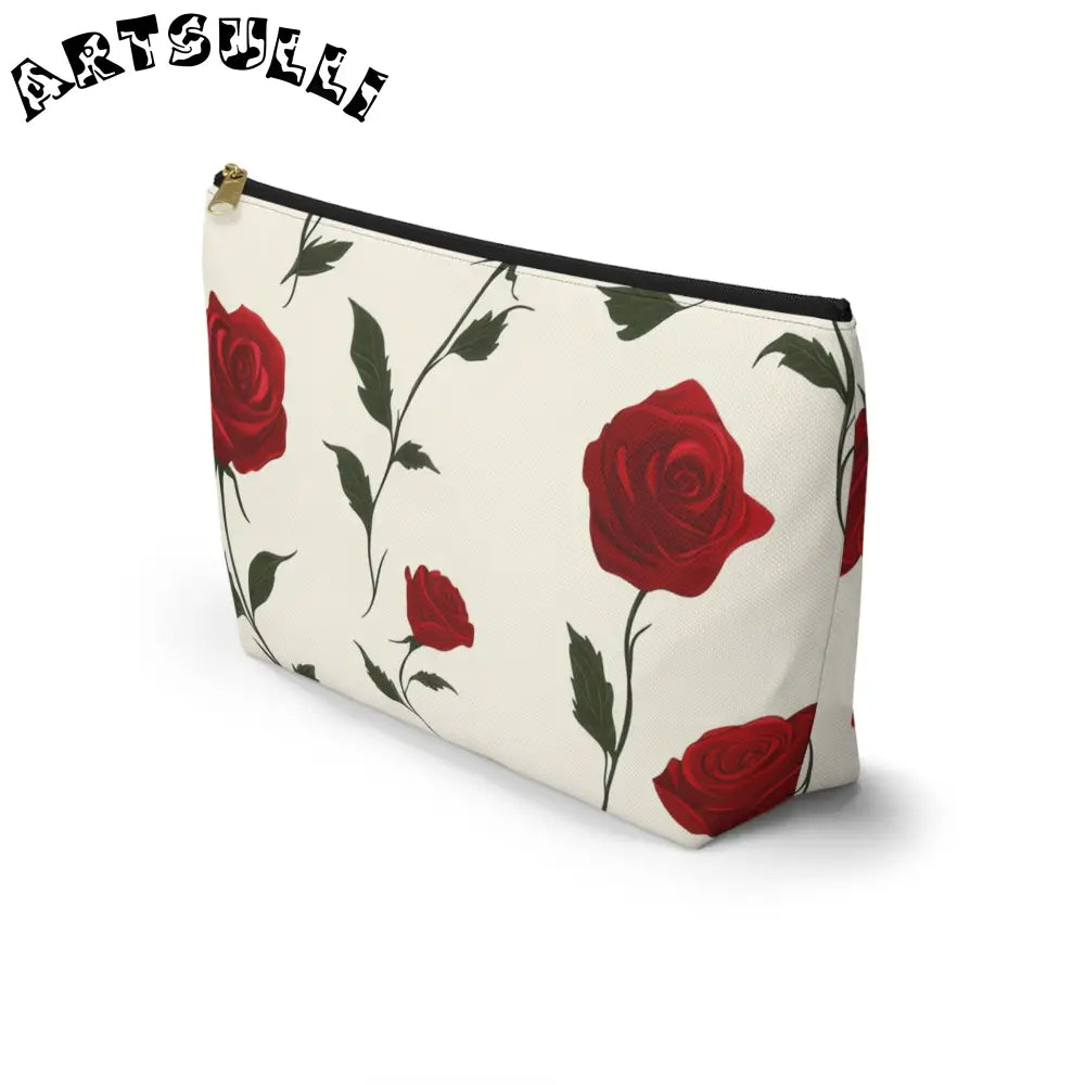 JAKKOUTTHEBXX Red Roses Accessory Pouch w T-bottom JAKKOUTTHEBXX