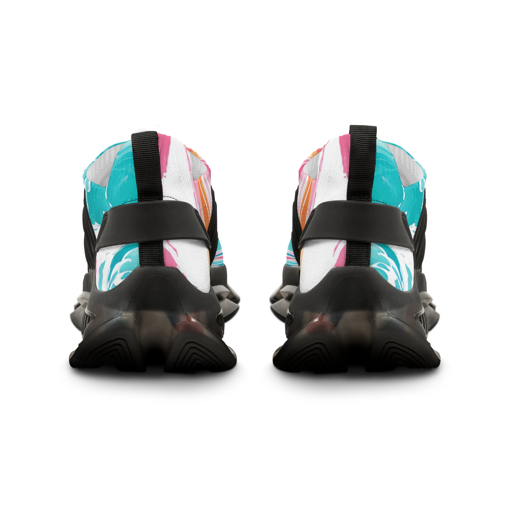 Liquid Pastel Spill Multi-Color Men's Mesh Sneakers, Artsulli - Art is Long, Life is Short, Shoes, , , , , , , 