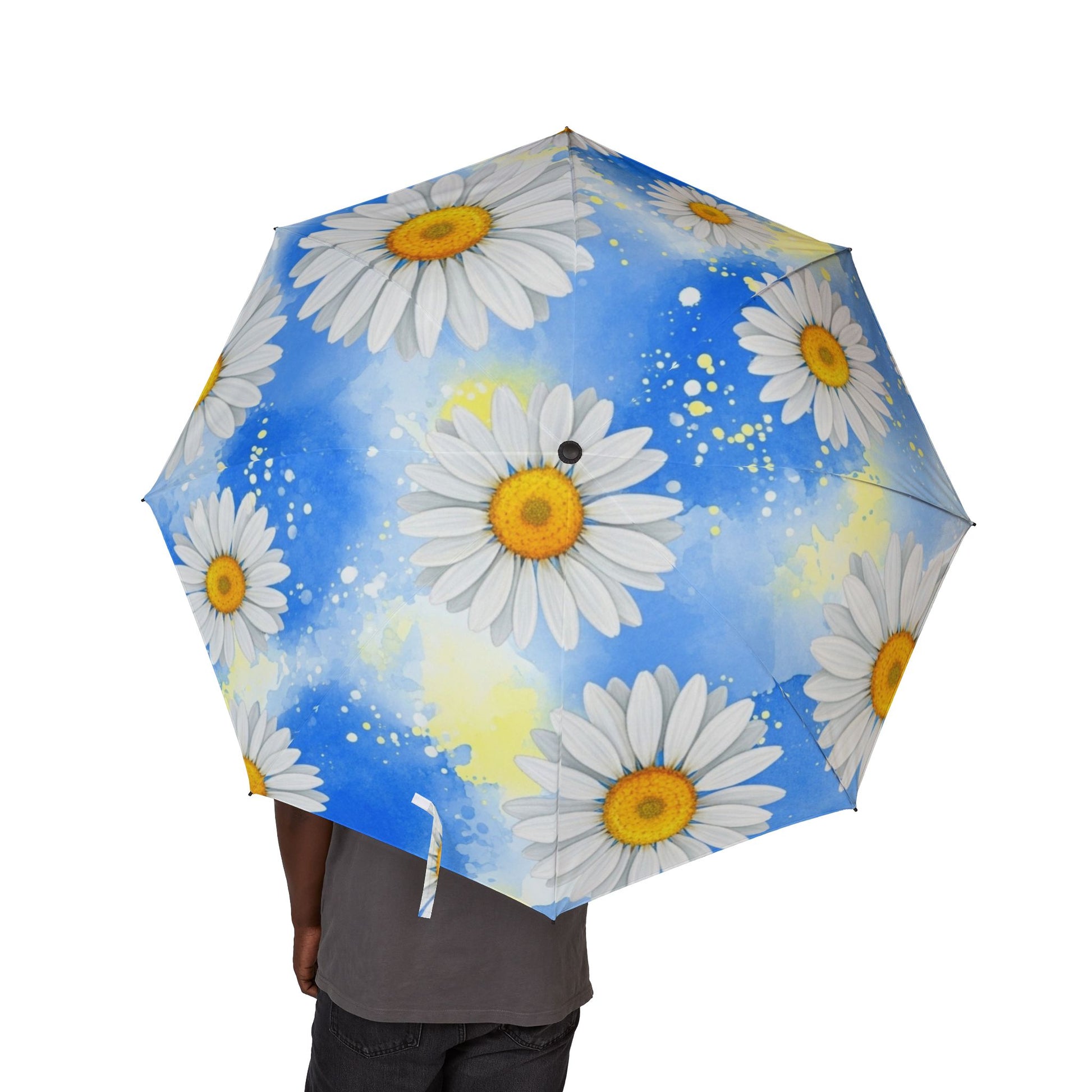 Daisies Semi-Automatic Foldable Umbrella, Artsulli - Art is Long, Life is Short, Accessories, , , , , , , 