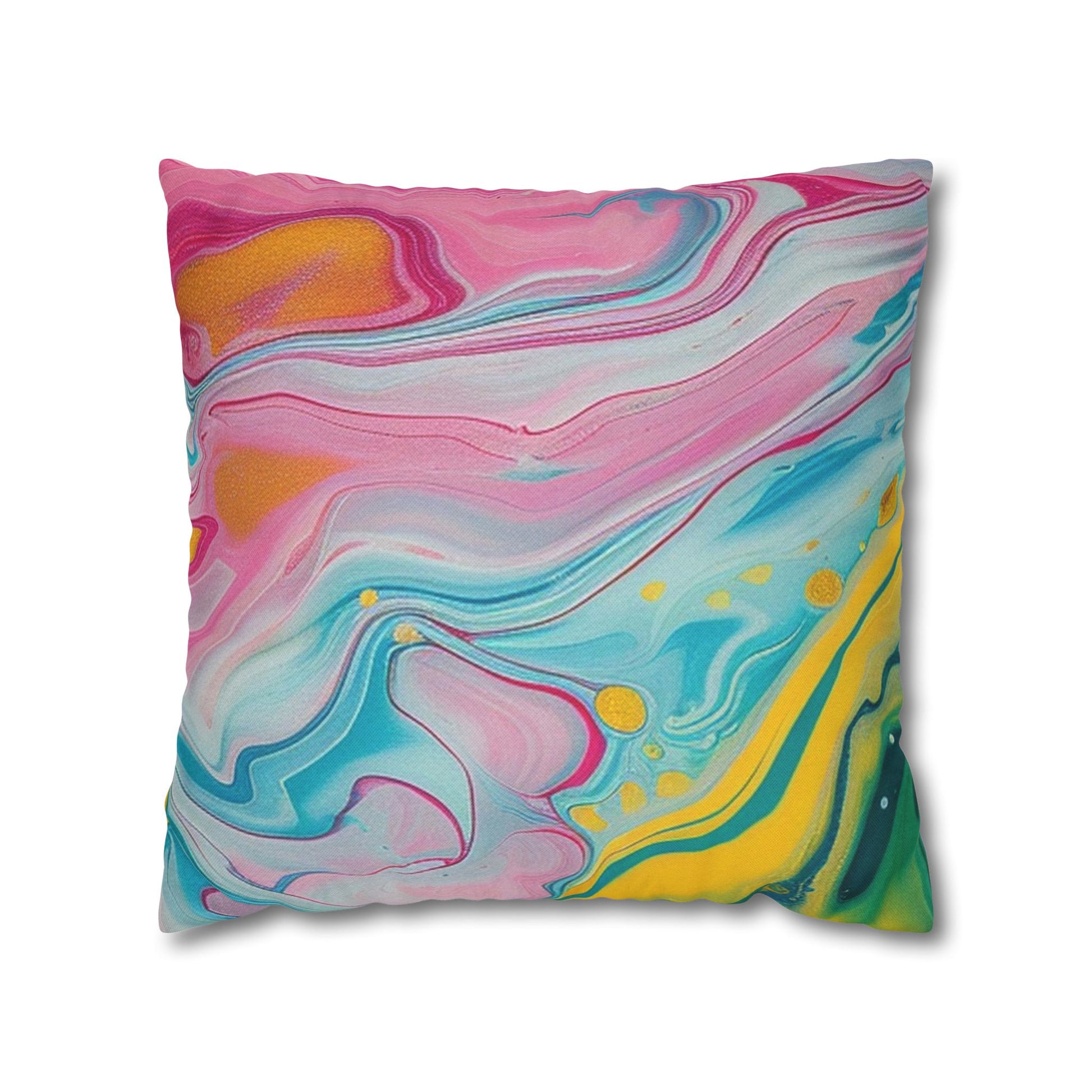 Spun Polyester Square Pillowcase, Artsulli - Art is Long, Life is Short, Home Decor, Size, 18" × 18", , , , , 20413502773076230064