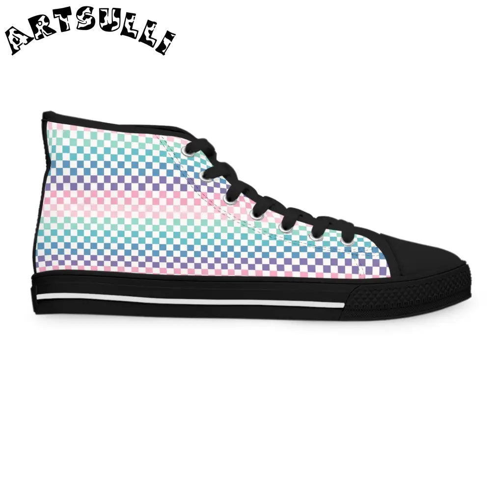 JAKKOUTTHEBXX Vaporwave Rainbow Checkerboard III Multi-Color Women’s
