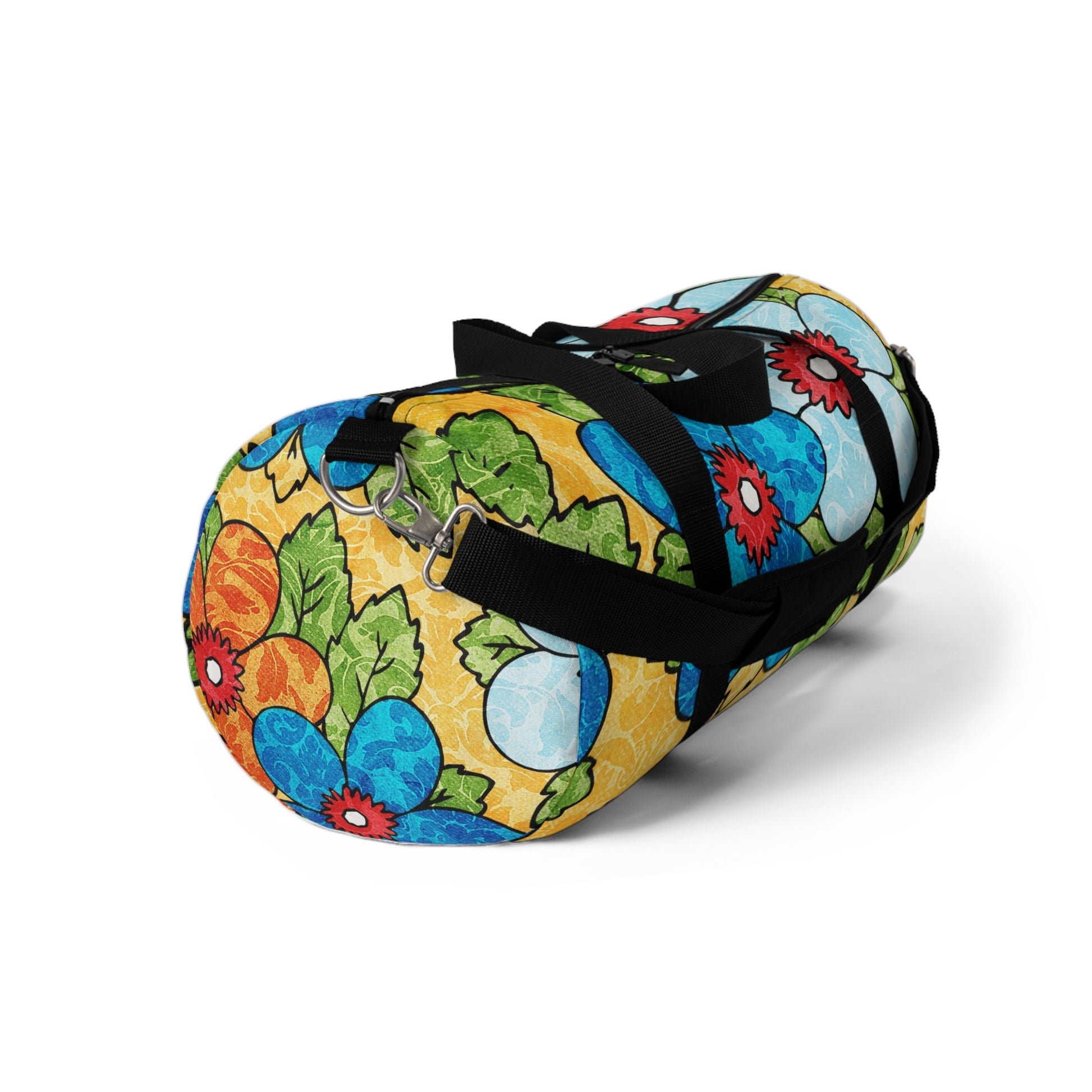 Groovy Yellow Floral Kl II Duffel Bag, Artsulli - Art is Long, Life is Short, Bags, , , , , , , 