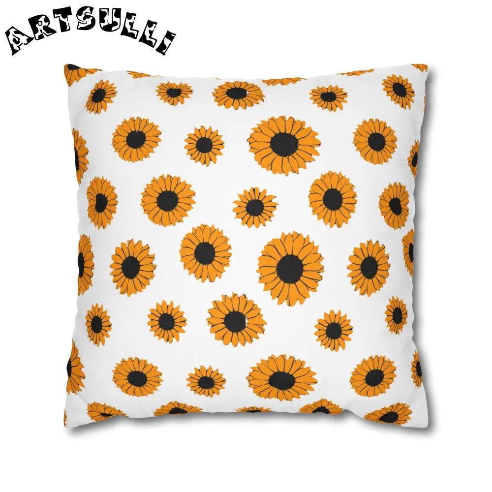JAKKOUTTHEBXX Sunflowers Spun Polyester Square Pillowcase