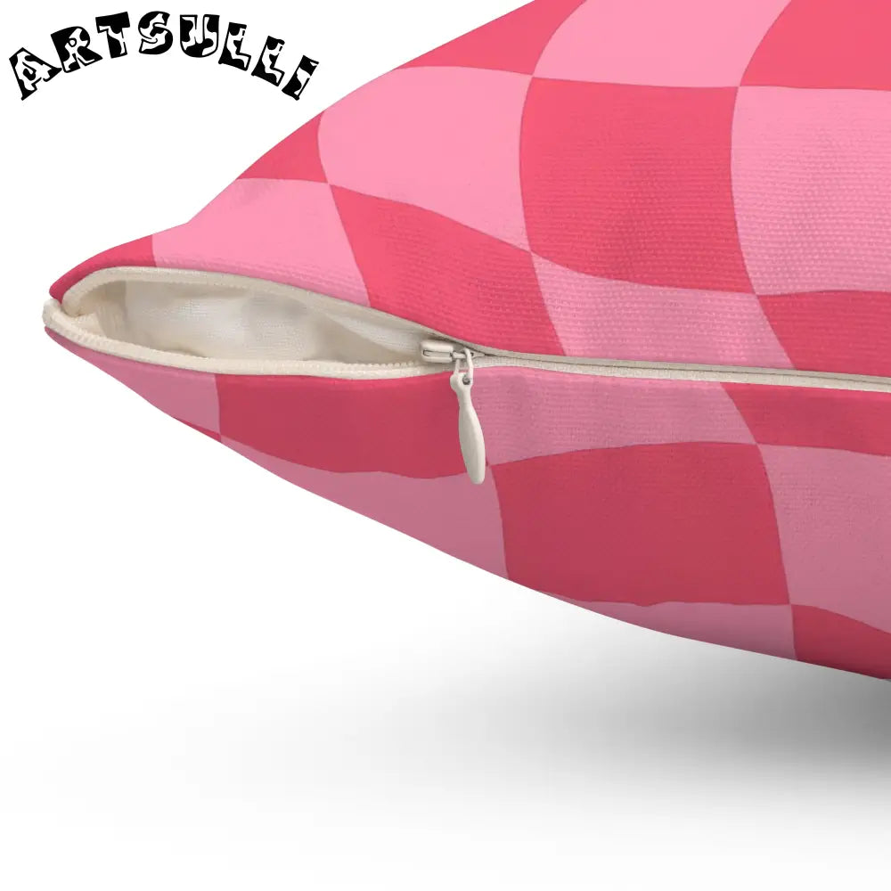 JAKKOUTTHEBXX Race Track Women Checkerboard Hot Pink Spun Polyester