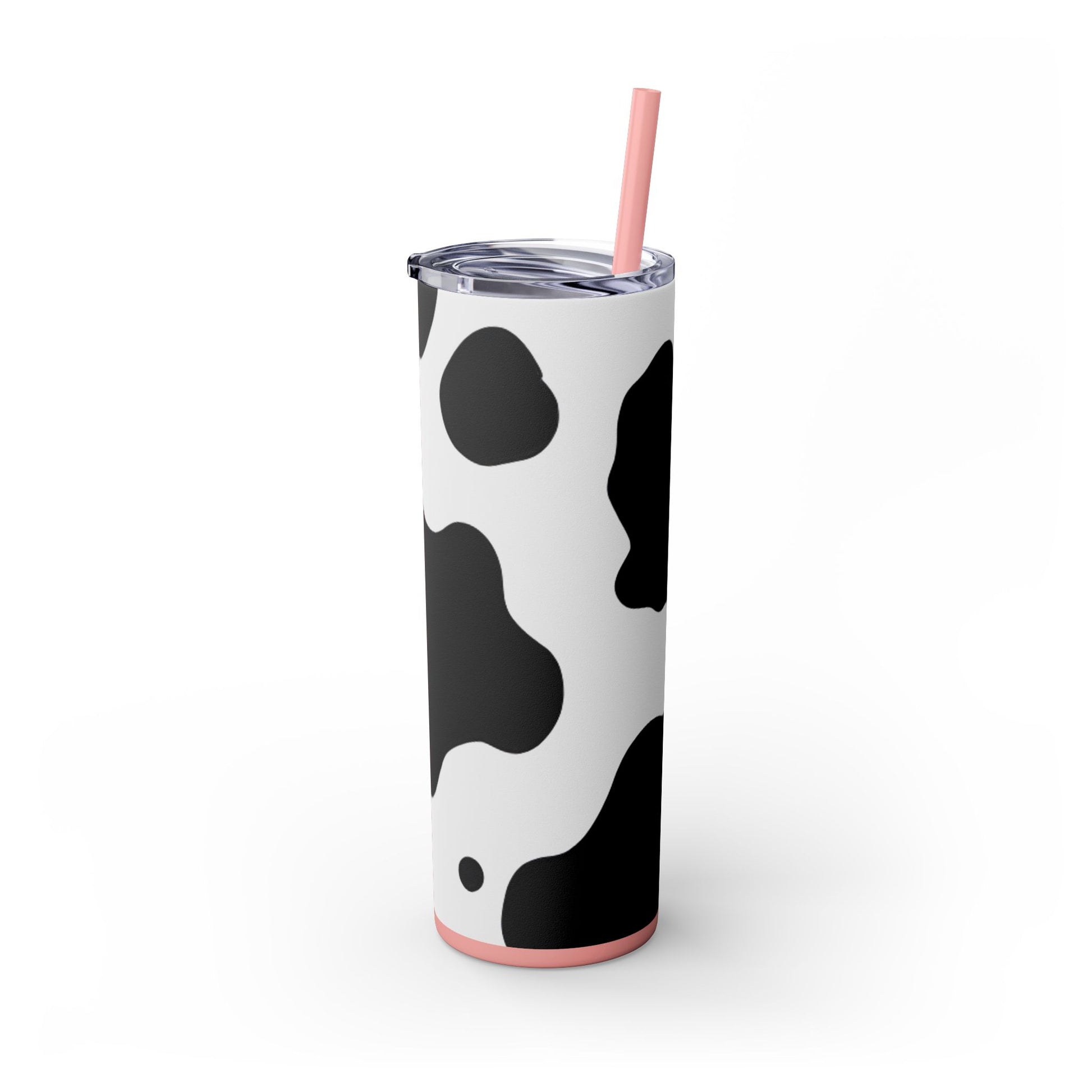 Cow Print Focus Skinny Tumbler with Straw, 20oz, Artsulli - Art is Long, Life is Short, Mug, , , , , , , 
