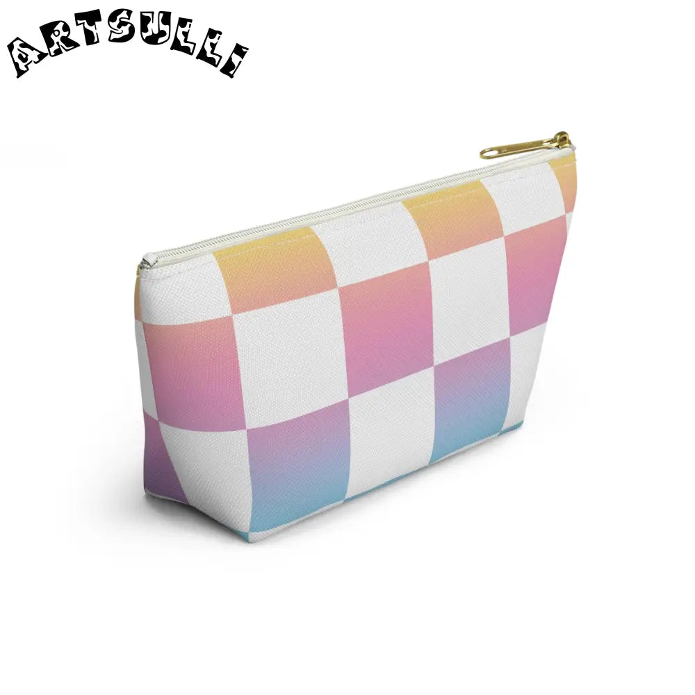 JAKKOUTTHEBXX Vaporwave Check Accessory Pouch w T-bottom