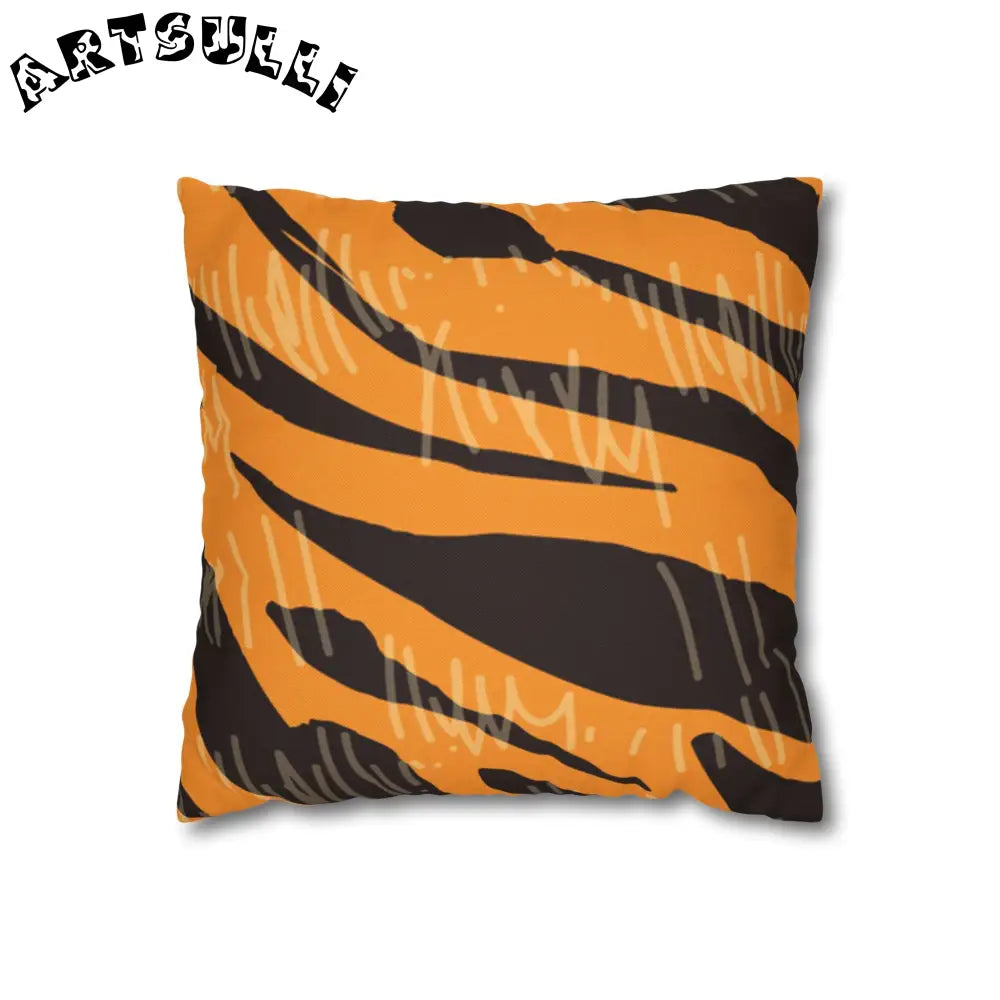 JAKKOUTTHEBXX Tiger Scratches Orange & Black Spun Polyester Square