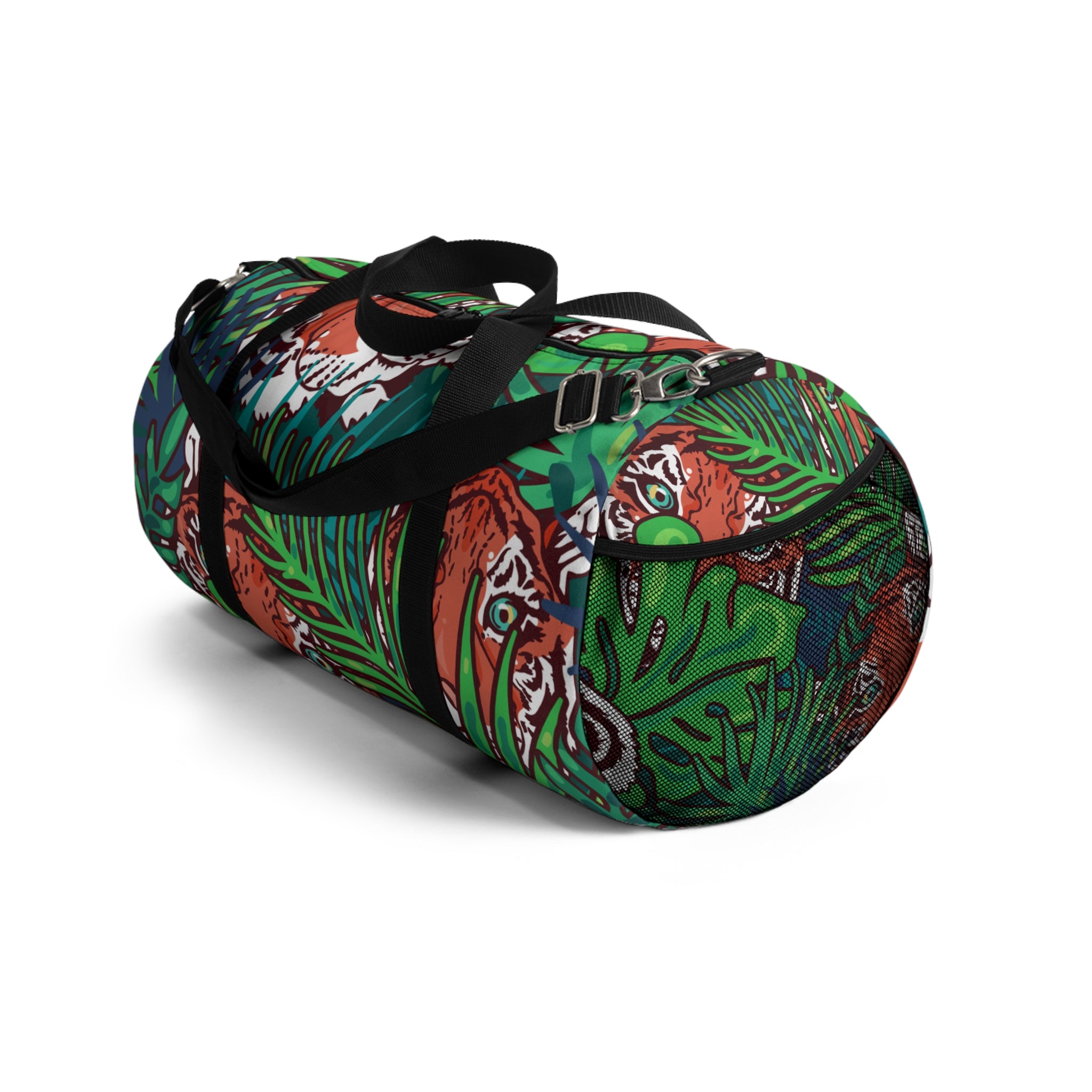 Tropical Jungle Tigers Blue and Green Duffel Bag, Artsulli - Art is Long, Life is Short, Bags, , , , , , , 