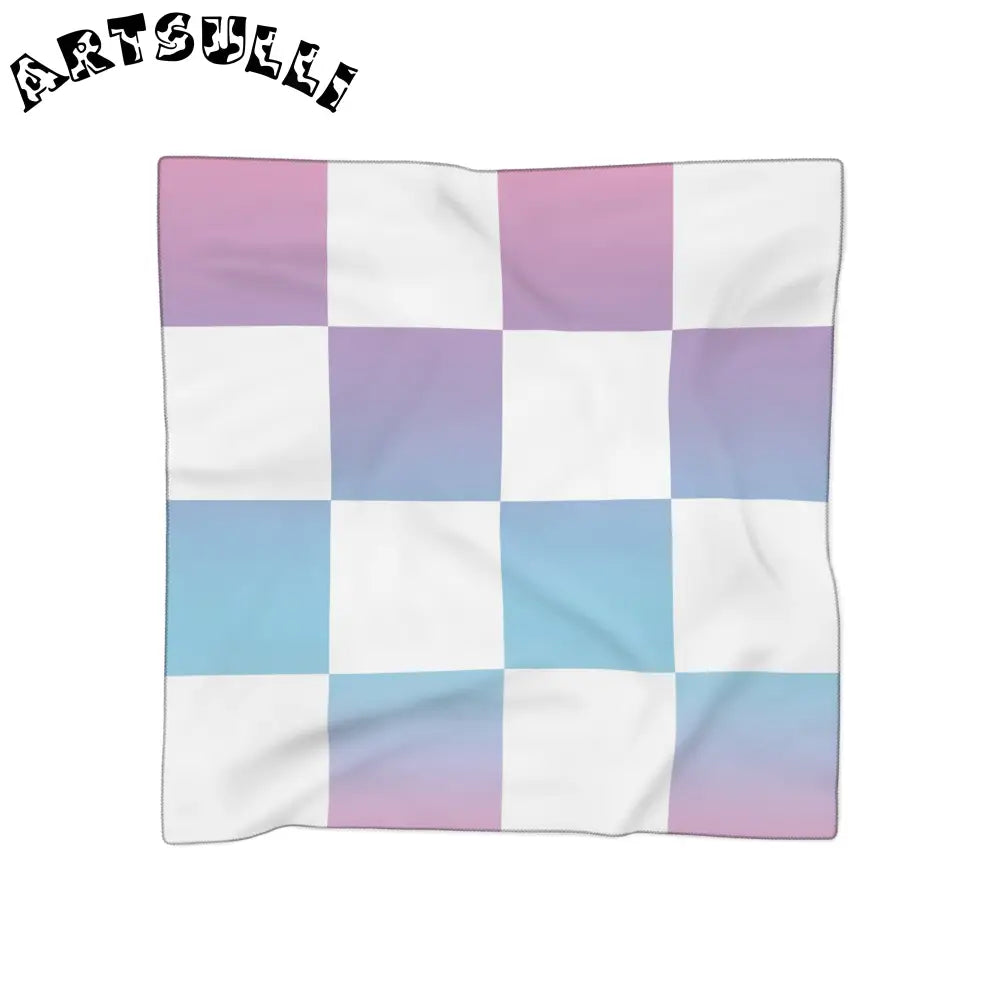 JAKKOUTTHEBXX Vaporwave Check Poly Scarf JAKKOUTTHEBXX Artsulli