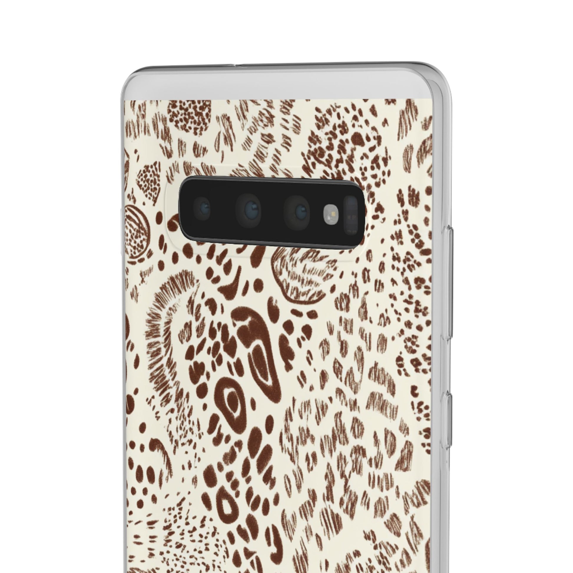 Brown Animal Print Flexi Case, Artsulli - Art is Long, Life is Short, Phone Case, , , , , , , 