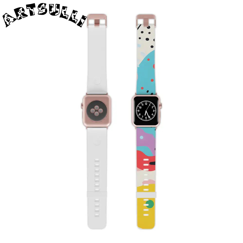 JAKKOUTTHEBXX Colorful Abstract Shapes Surreal Watch Band for Apple
