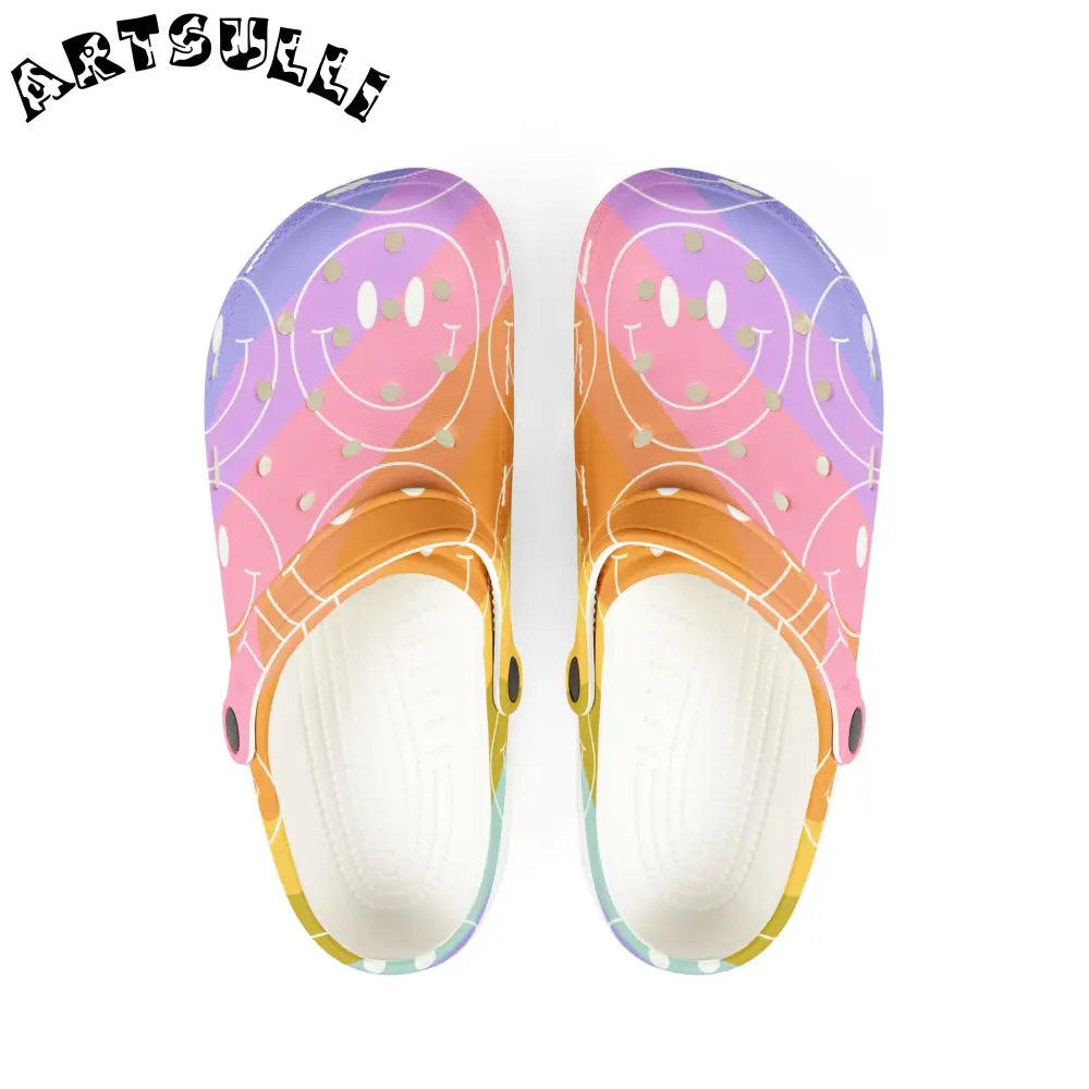 JAKKOUTTHEBXX Smiley Face x Rainbow Stripes Multi-Color EVA Foam