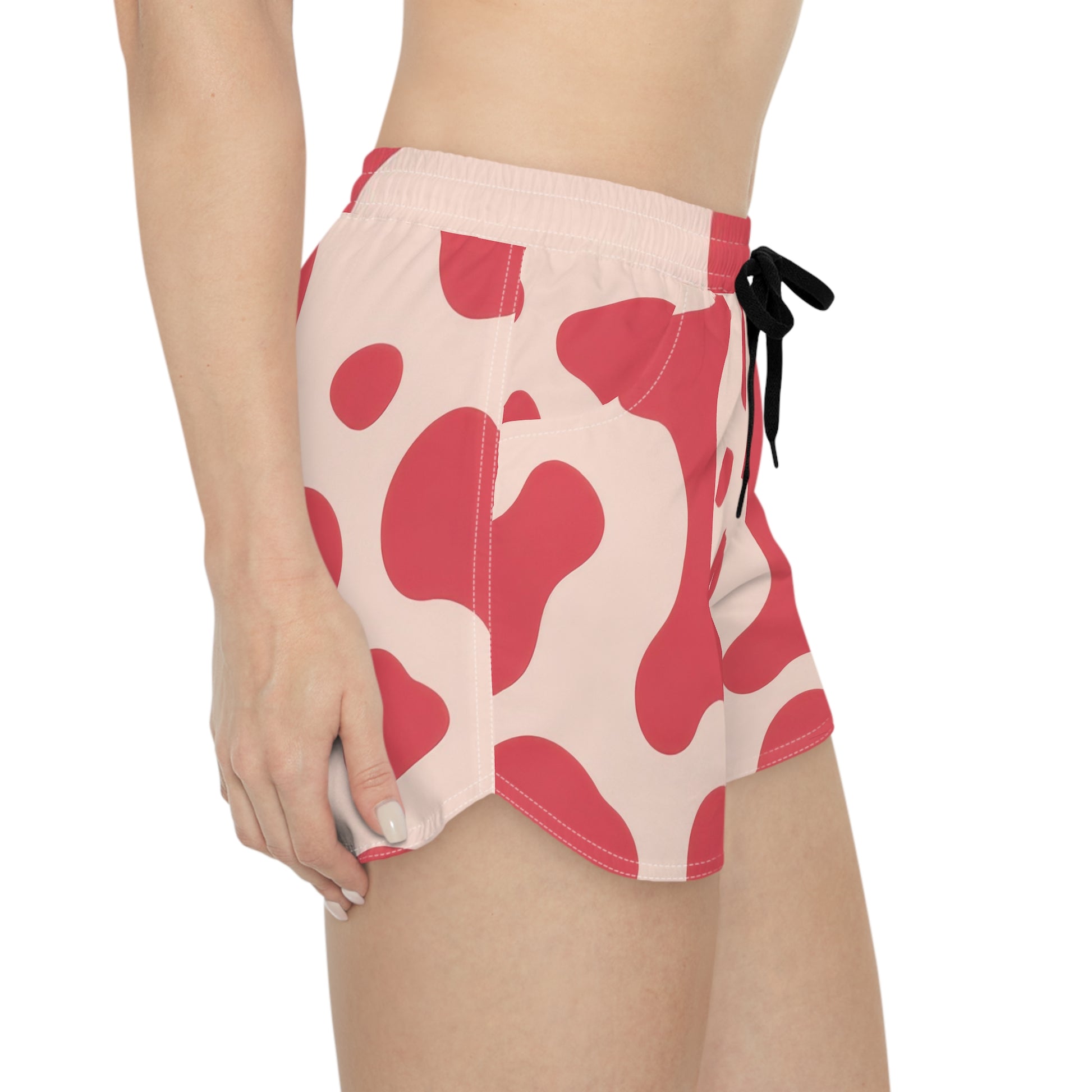Red Jungle Cow Women's Casual Shorts (AOP), Artsulli - Art is Long, Life is Short, All Over Prints, , , , , , , 