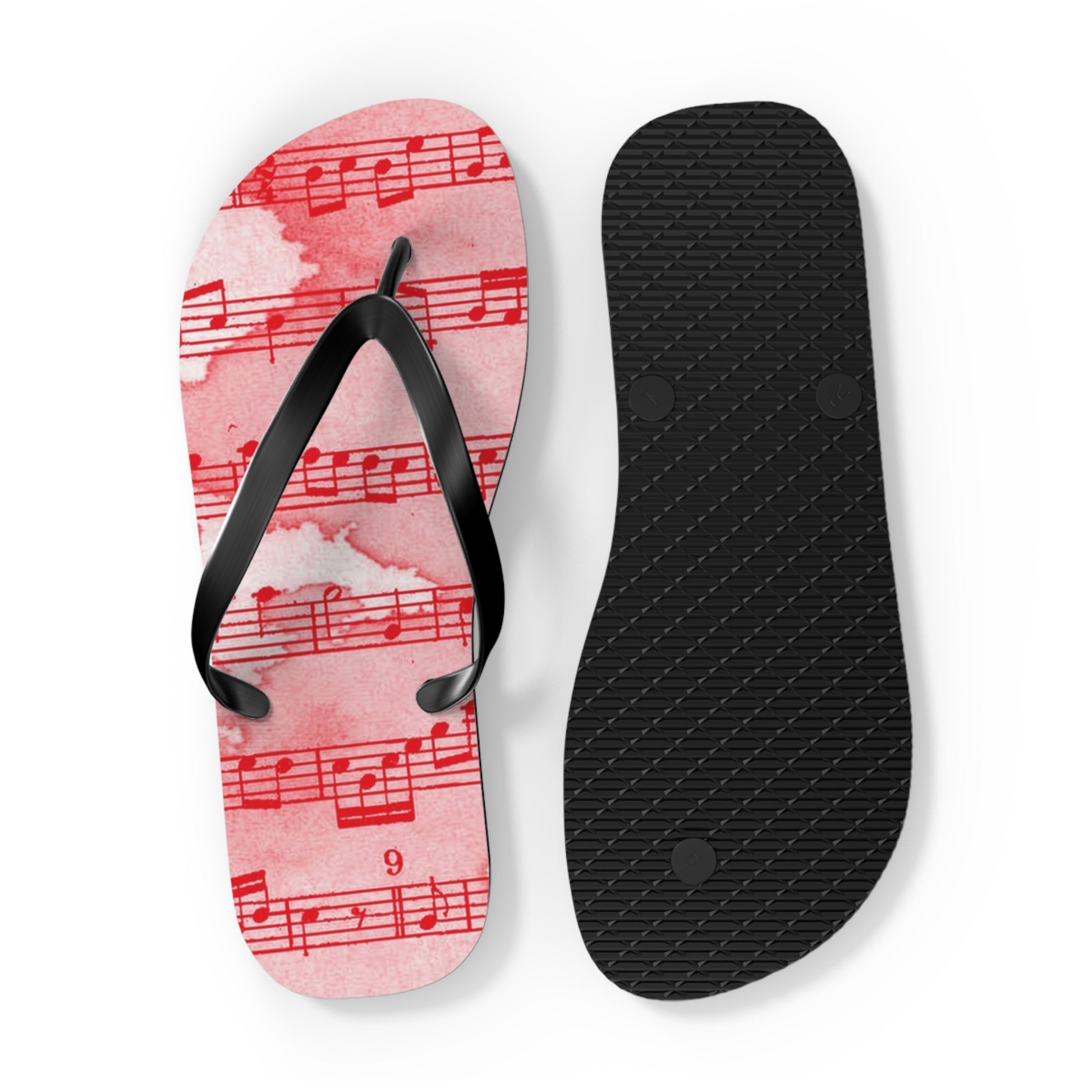 Drip Spill Type Beat Sheet Music Red Flip Flops, Artsulli - Art is Long, Life is Short, Shoes, , , , , , , 