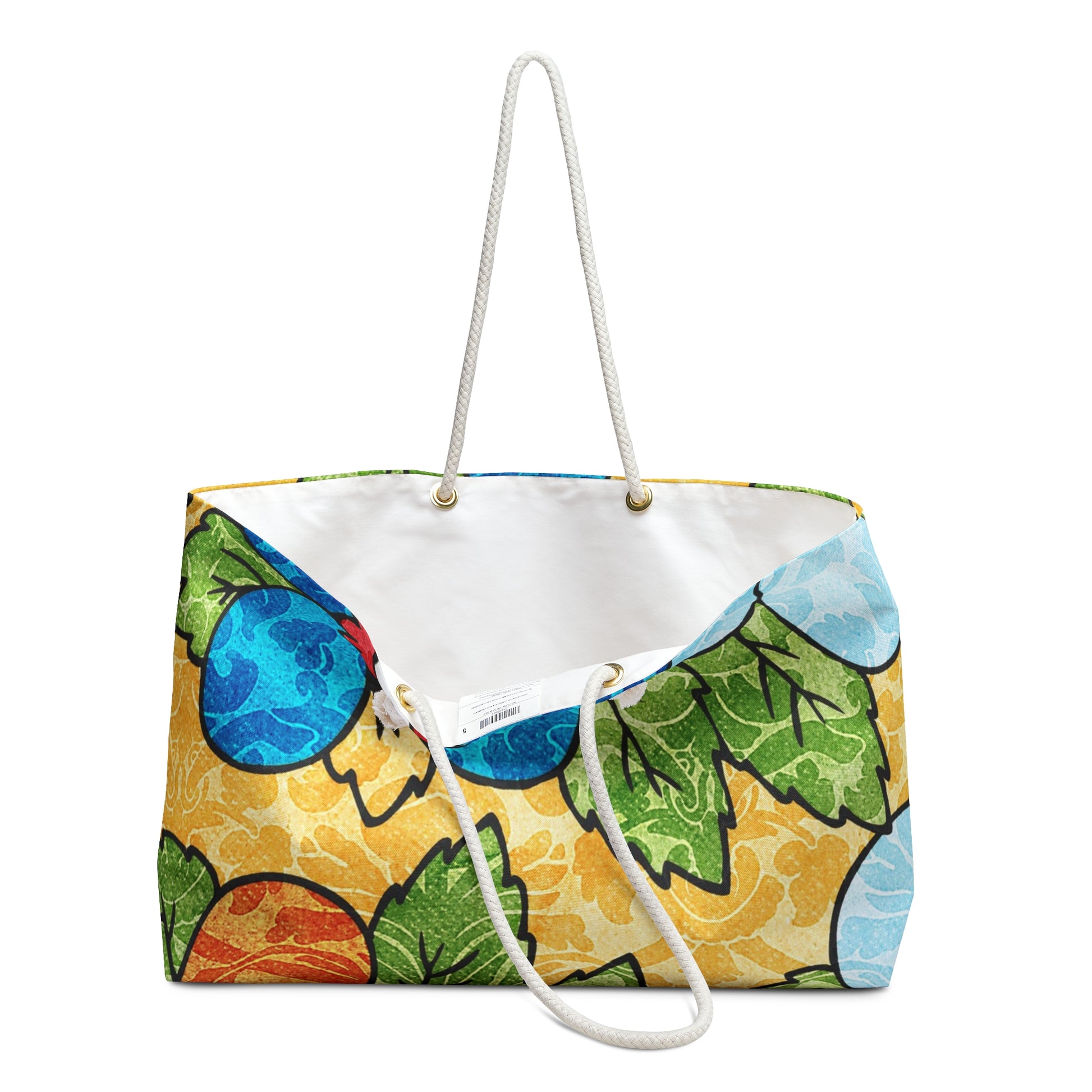 Groovy Yellow Floral Kl II Weekender Bag, Artsulli - Art is Long, Life is Short, Bags, , , , , , , 