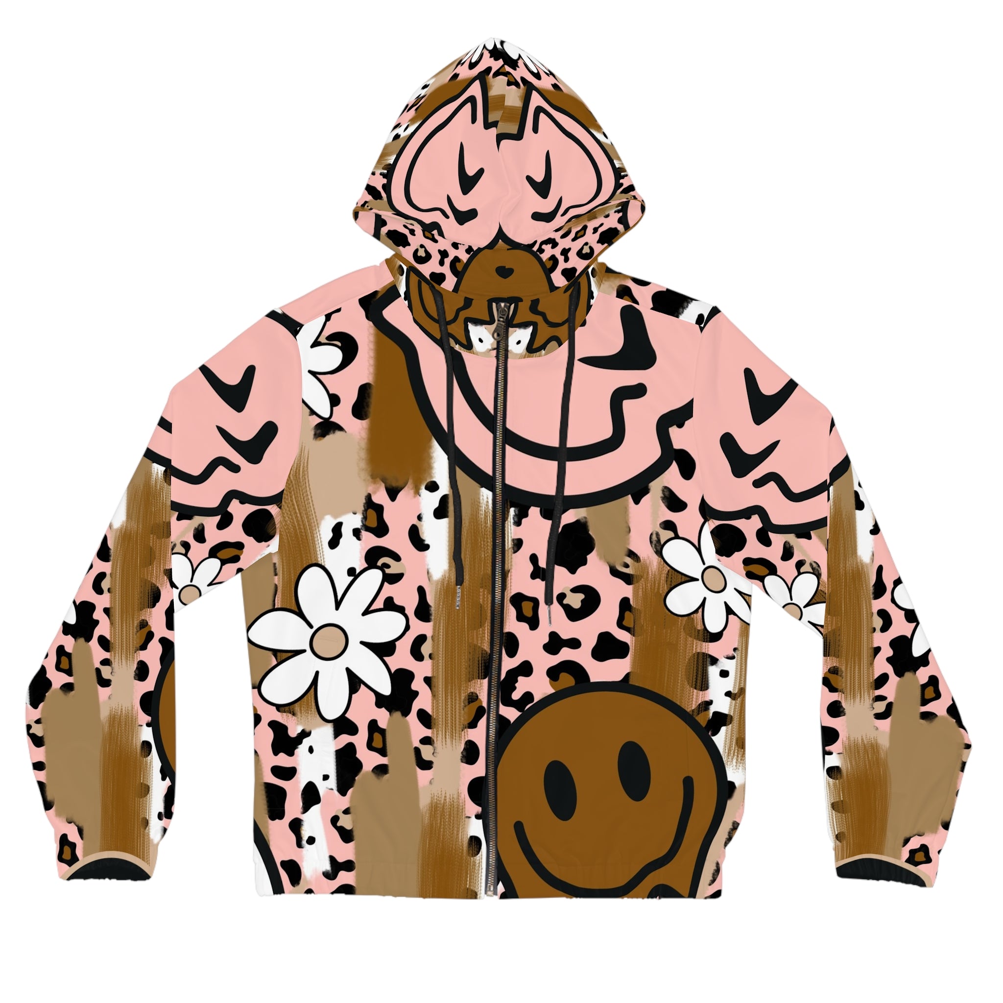 Sutfin Ghosts Pop Art Women’s Full-Zip Hoodie (AOP), Artsulli - Art is Long, Life is Short, All Over Prints, Size, XS, Color, Black, , , 33521867600479863016