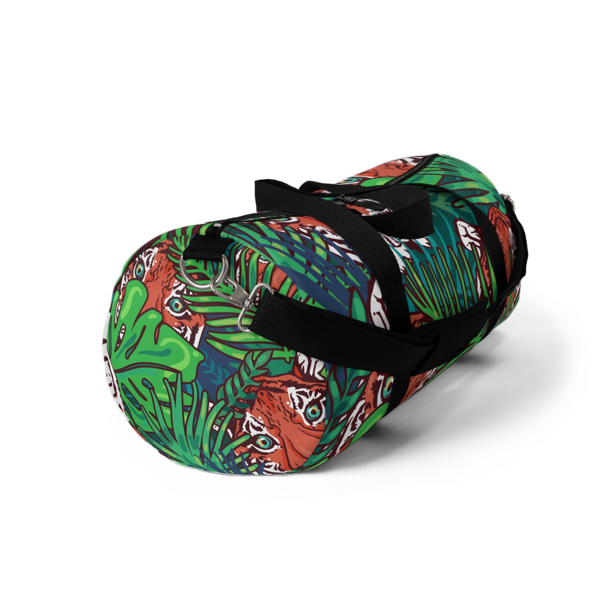 Tropical Jungle Tigers Blue and Green Duffel Bag, Artsulli - Art is Long, Life is Short, Bags, , , , , , , 