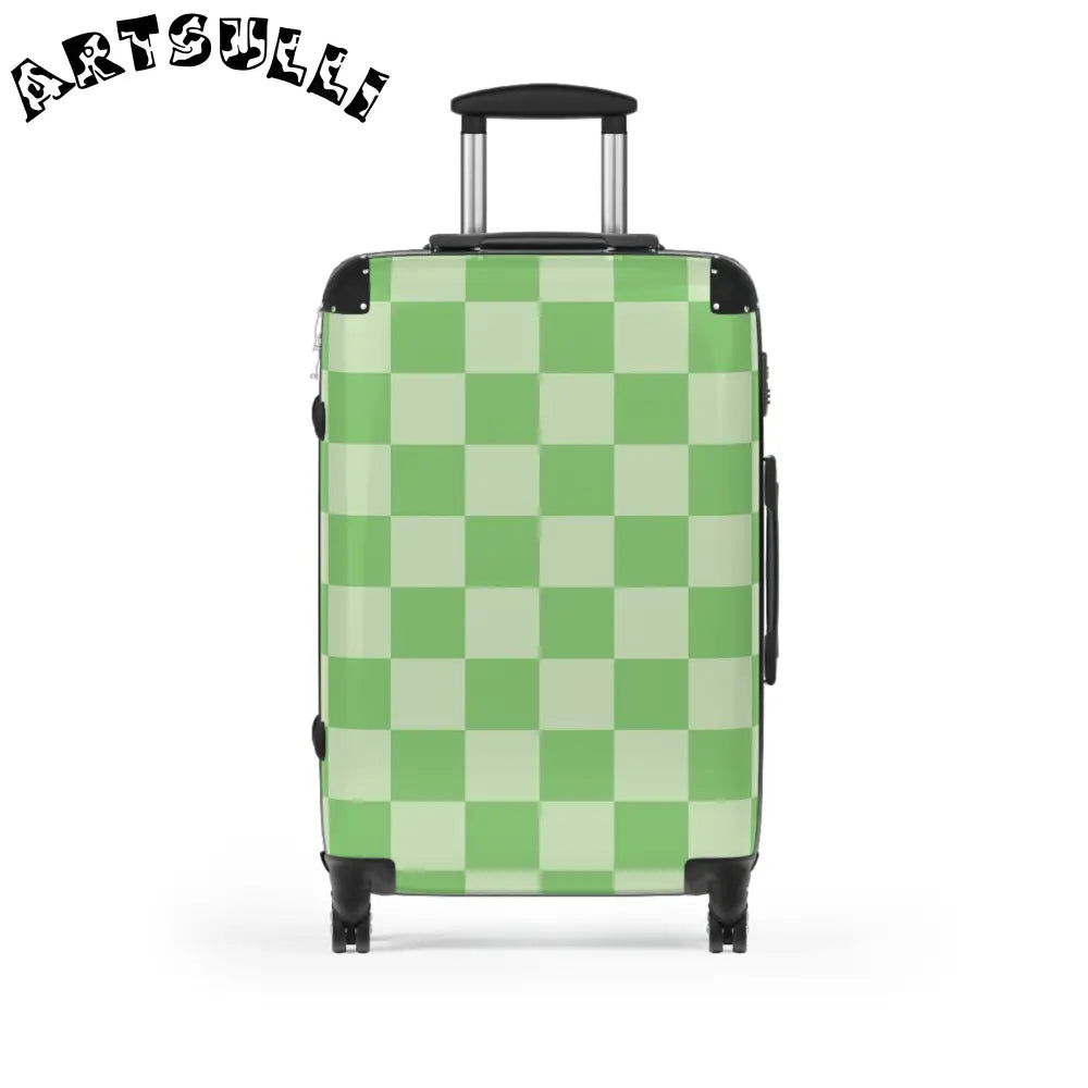 JAKKOUTTHEBXX Checkerboard Green Suitcase JAKKOUTTHEBXX Artsulli