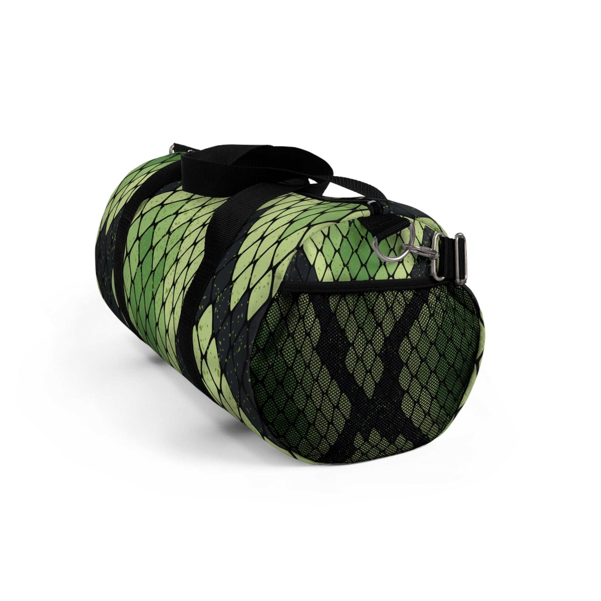 Snake Skin Green and Black Duffel Bag, Artsulli - Art is Long, Life is Short, Bags, , , , , , , 