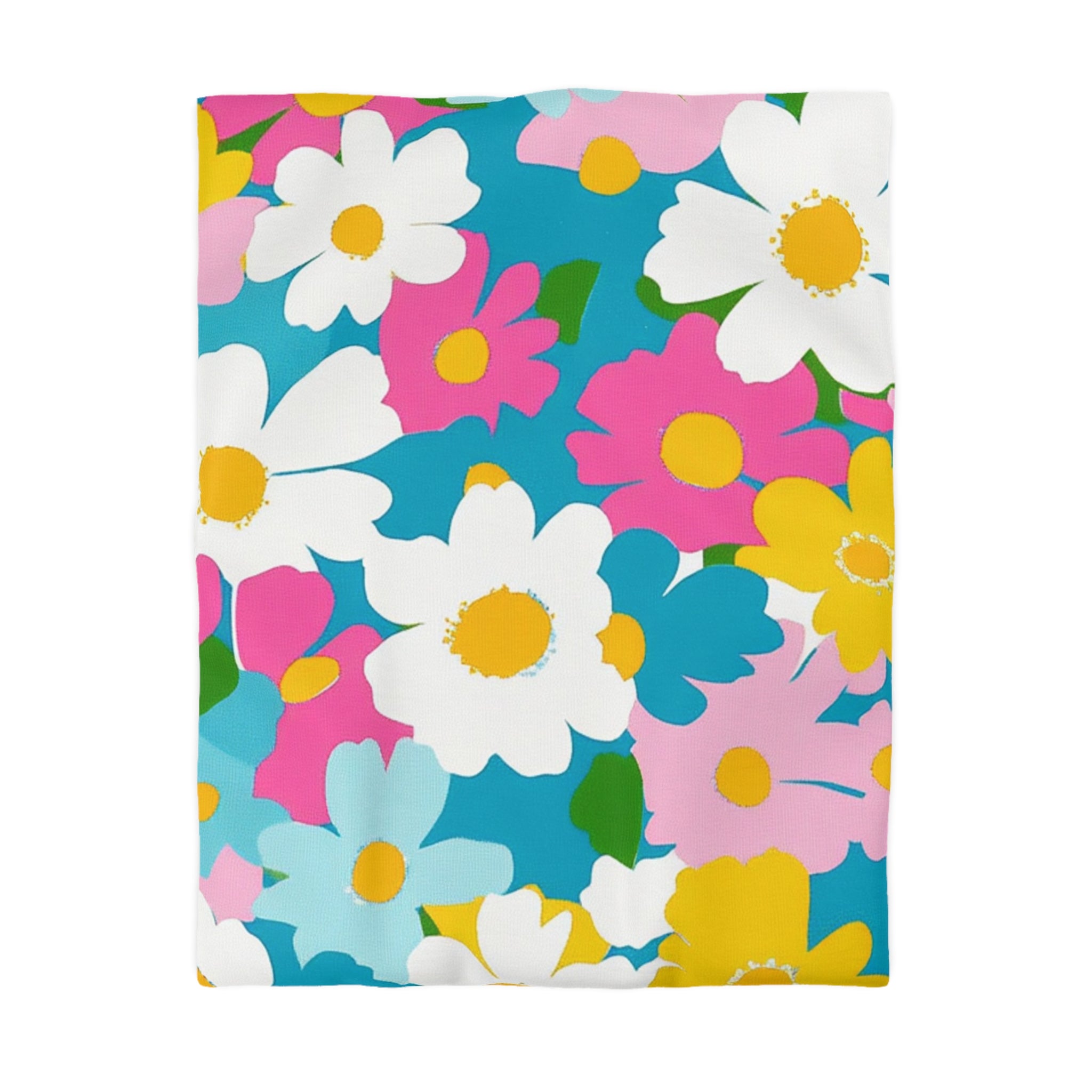 Flowers Multi-Color Microfiber Duvet Cover, Artsulli - Art is Long, Life is Short, Home Decor, Size, Twin, Color, Cream, , , 54474291567562
