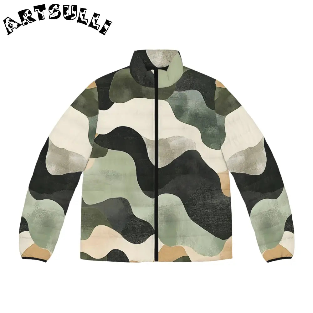 JAKKOUTTHEBXX Camouflage Puffer Jacket with Quilted Cuff Lining
