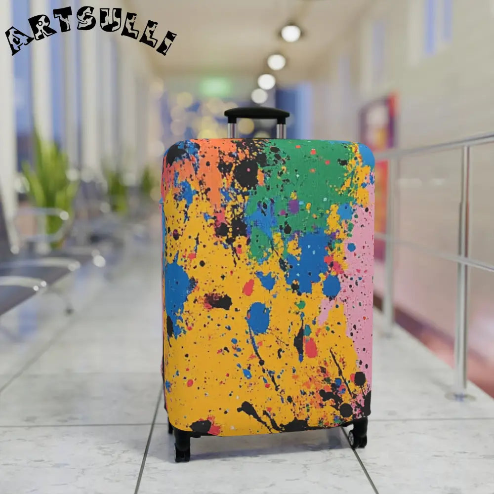 JAKKOUTTHEBXX The Colors Of Paint Splatter Luggage Cover