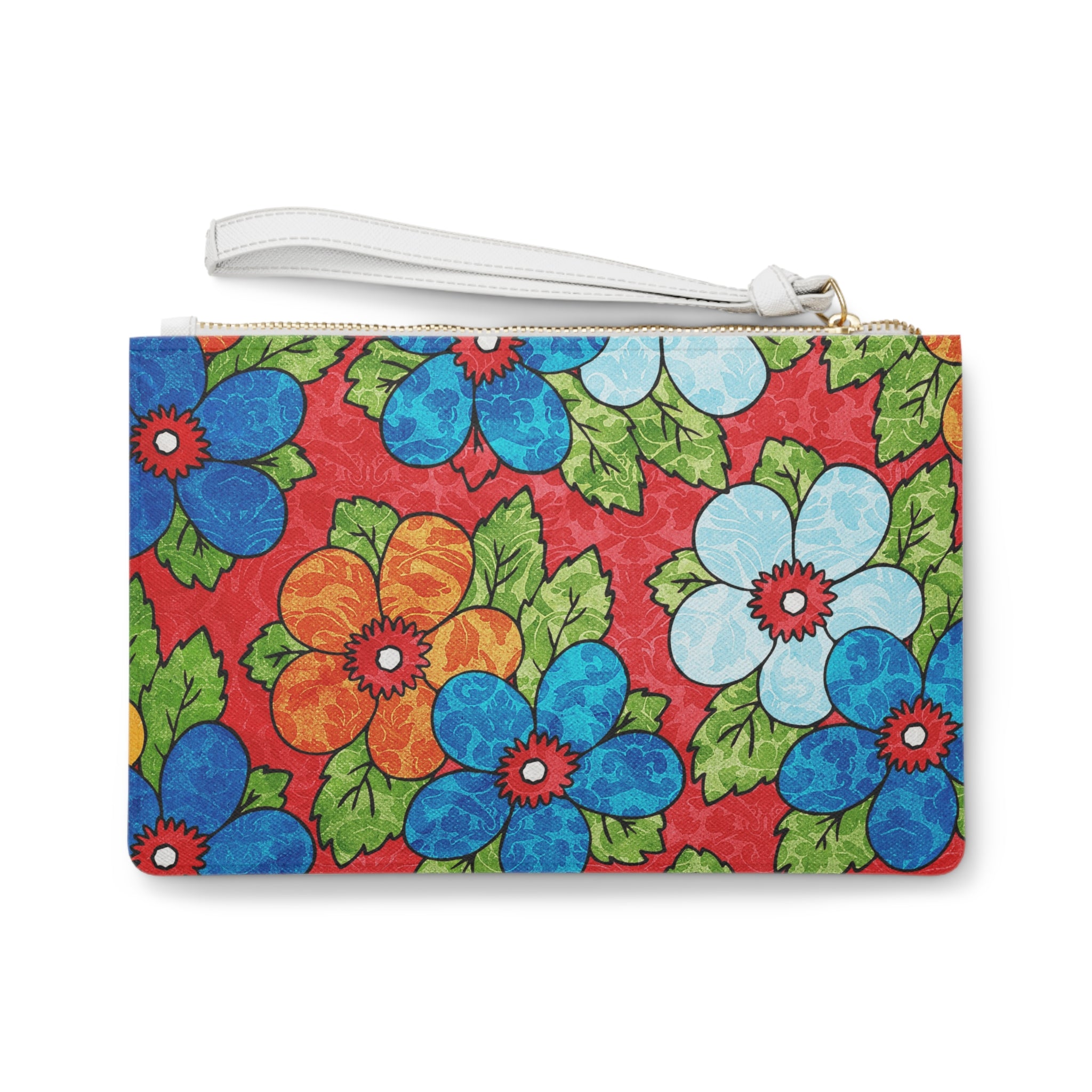 Groovy Red Floral Kl Clutch Bag, Artsulli - Art is Long, Life is Short, Bags, , , , , , , 
