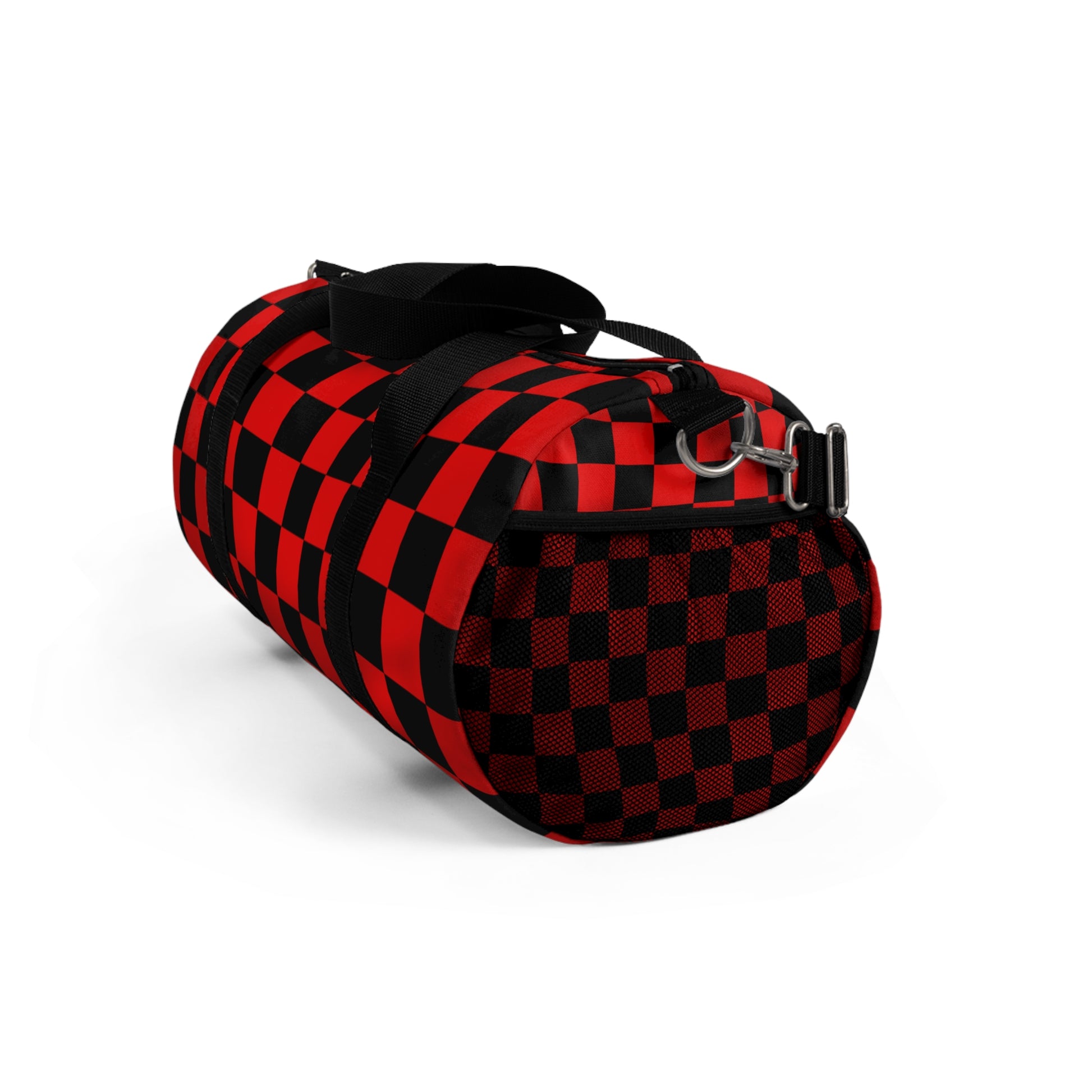 Checkerboard Red and Black Duffel Bag, Artsulli - Art is Long, Life is Short, Bags, , , , , , , 