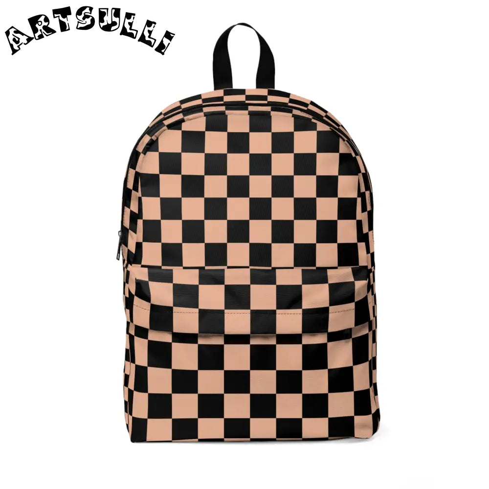 JAKKOUTTHEBXX Checkerboard Soft Orange and Black Unisex Classic