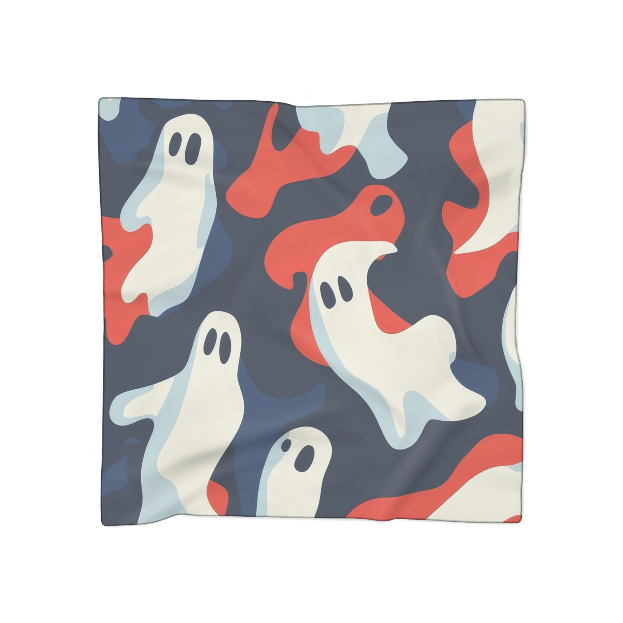 Camo Ghosts Poly Scarf, Artsulli - Art is Long, Life is Short, Accessories, Color, Poly chiffon, Size, 25" × 25", , , 15595928994924