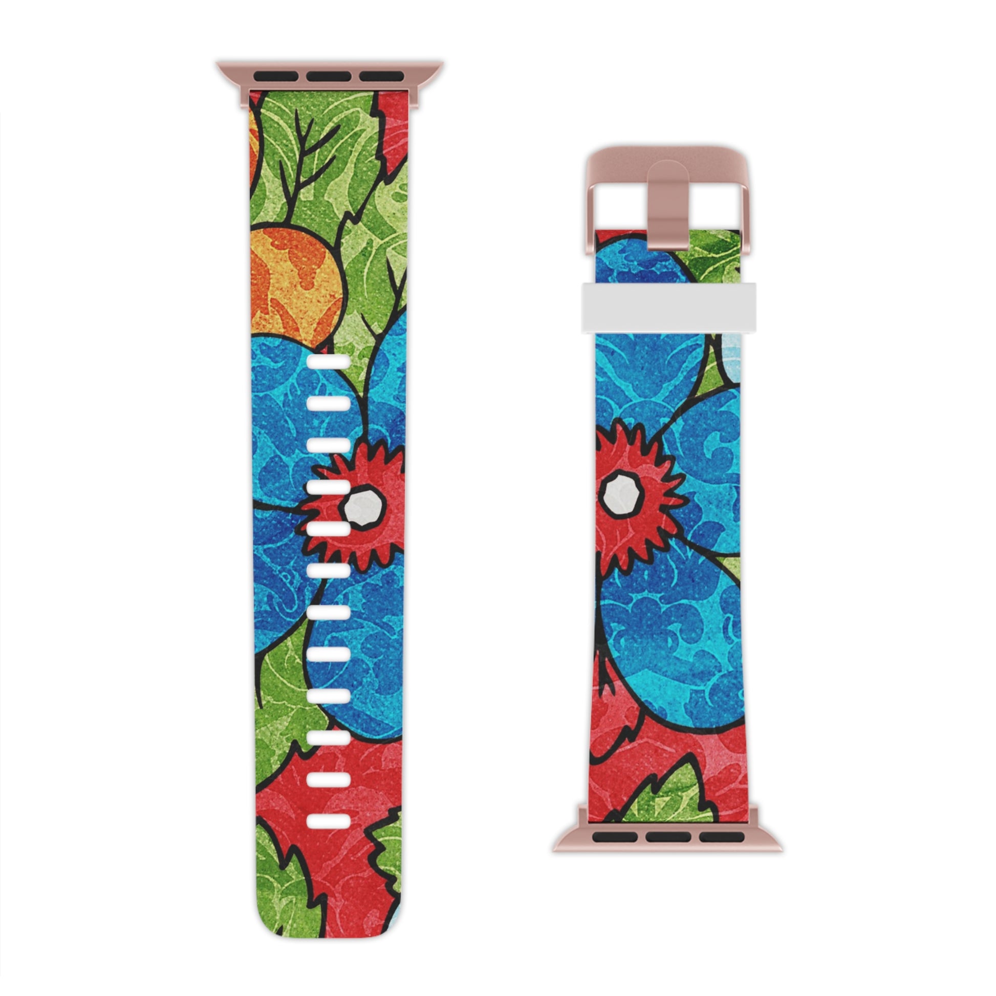 Groovy Red Floral Kl II Watch Band for Apple Watch, Artsulli - Art is Long, Life is Short, Accessories, , , , , , , 