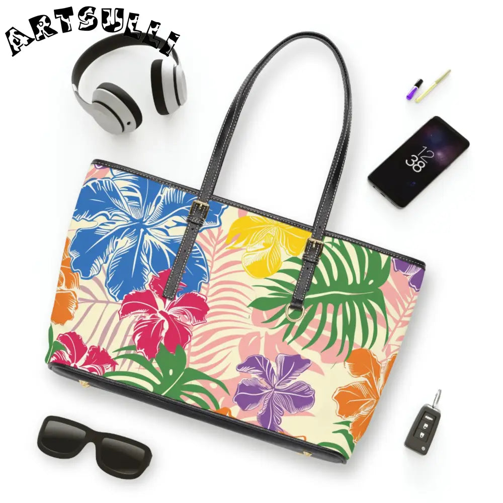 JAKKOUTTHEBXX Tropical Print PU Leather Shoulder Bag 2025