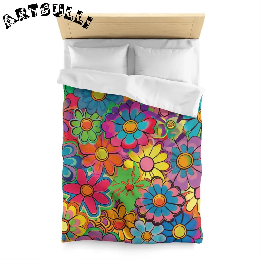 JAKKOUTTHEBXX Chromatic Daisy Dream Microfiber Duvet Cover