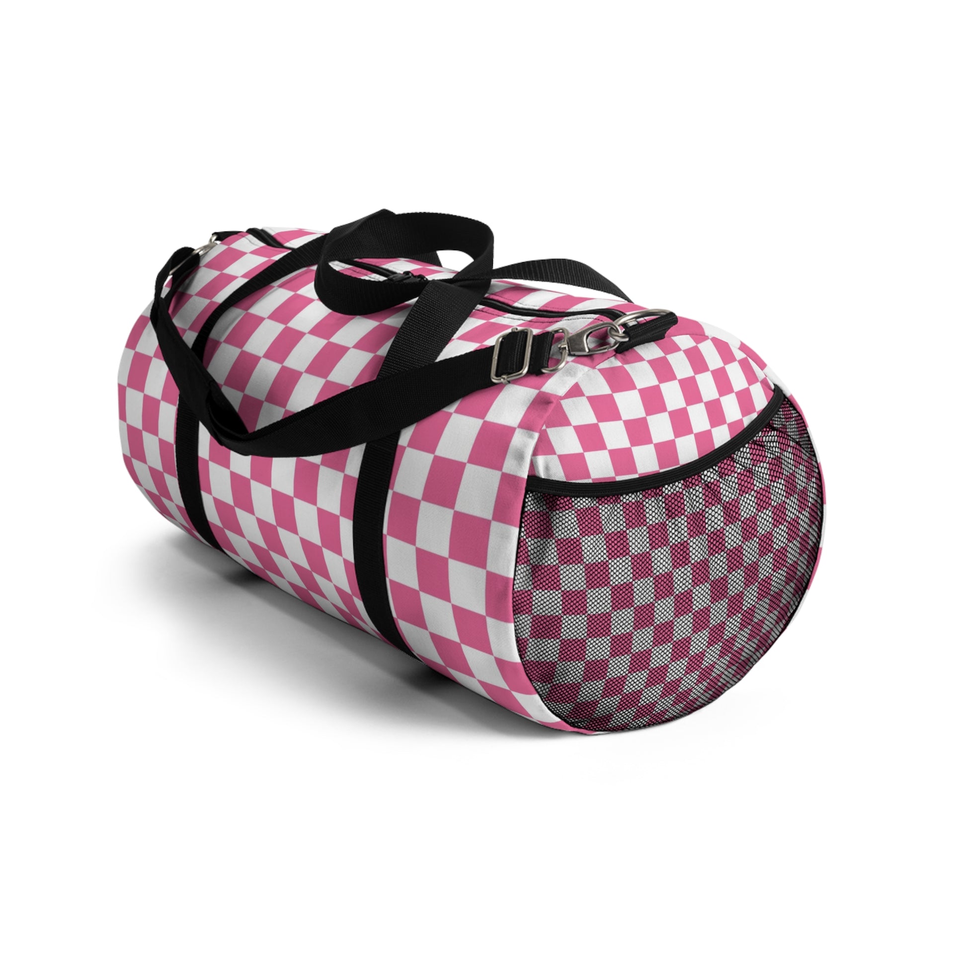 Yuyushiki Pink Check Duffel Bag, Artsulli - Art is Long, Life is Short, Bags, , , , , , , 