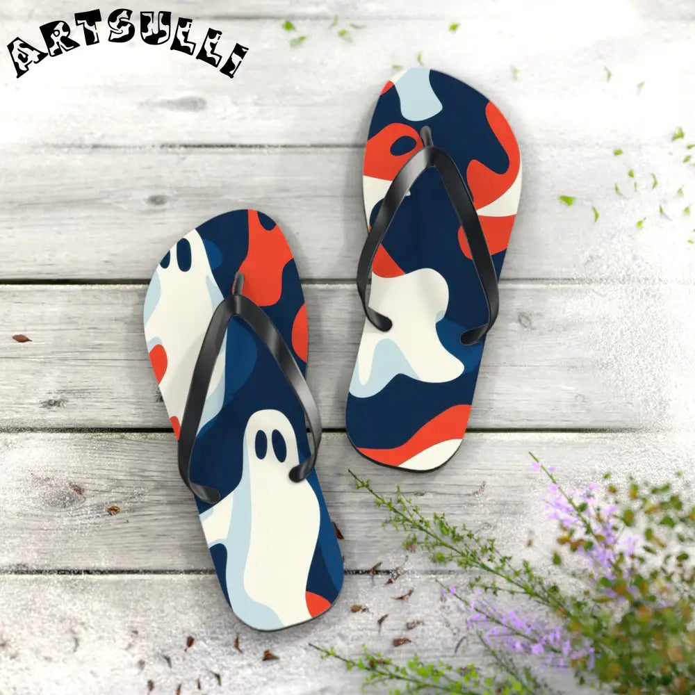 JAKKOUTTHEBXX Camo Ghosts Flip Flops JAKKOUTTHEBXX Artsulli - Art