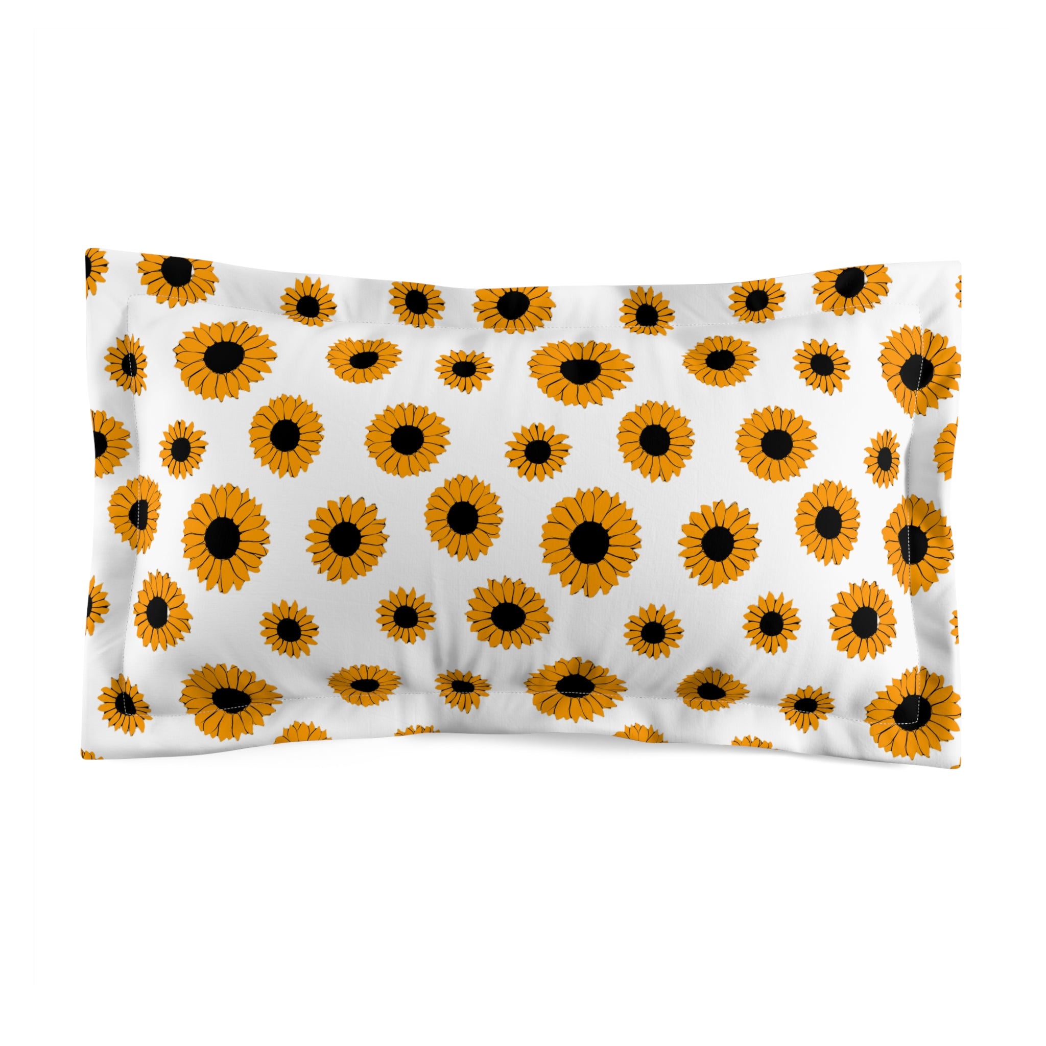 Sunflowers Microfiber Pillow Sham, Artsulli - Art is Long, Life is Short, Home Decor, Size, King, , , , , 12081333224120