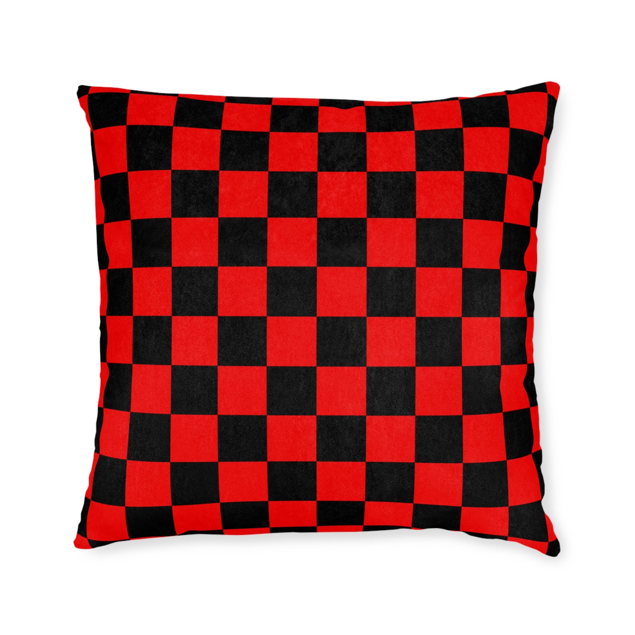 Checkerboard Red and Black Square Pillow, Artsulli - Art is Long, Life is Short, Home Decor, , , , , , , 