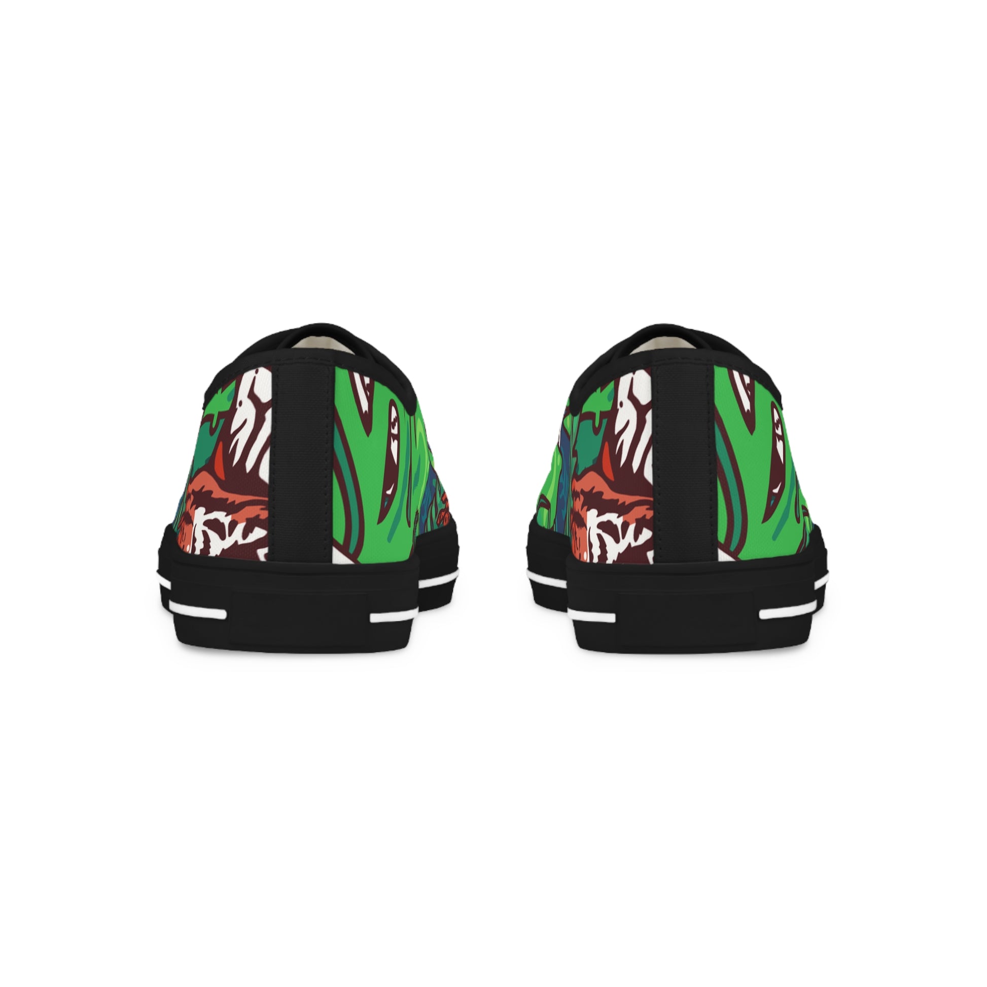 Tropical Jungle Tigers Green and Blue Men's Low Top Sneakers, Artsulli - Art is Long, Life is Short, Shoes, , , , , , , 