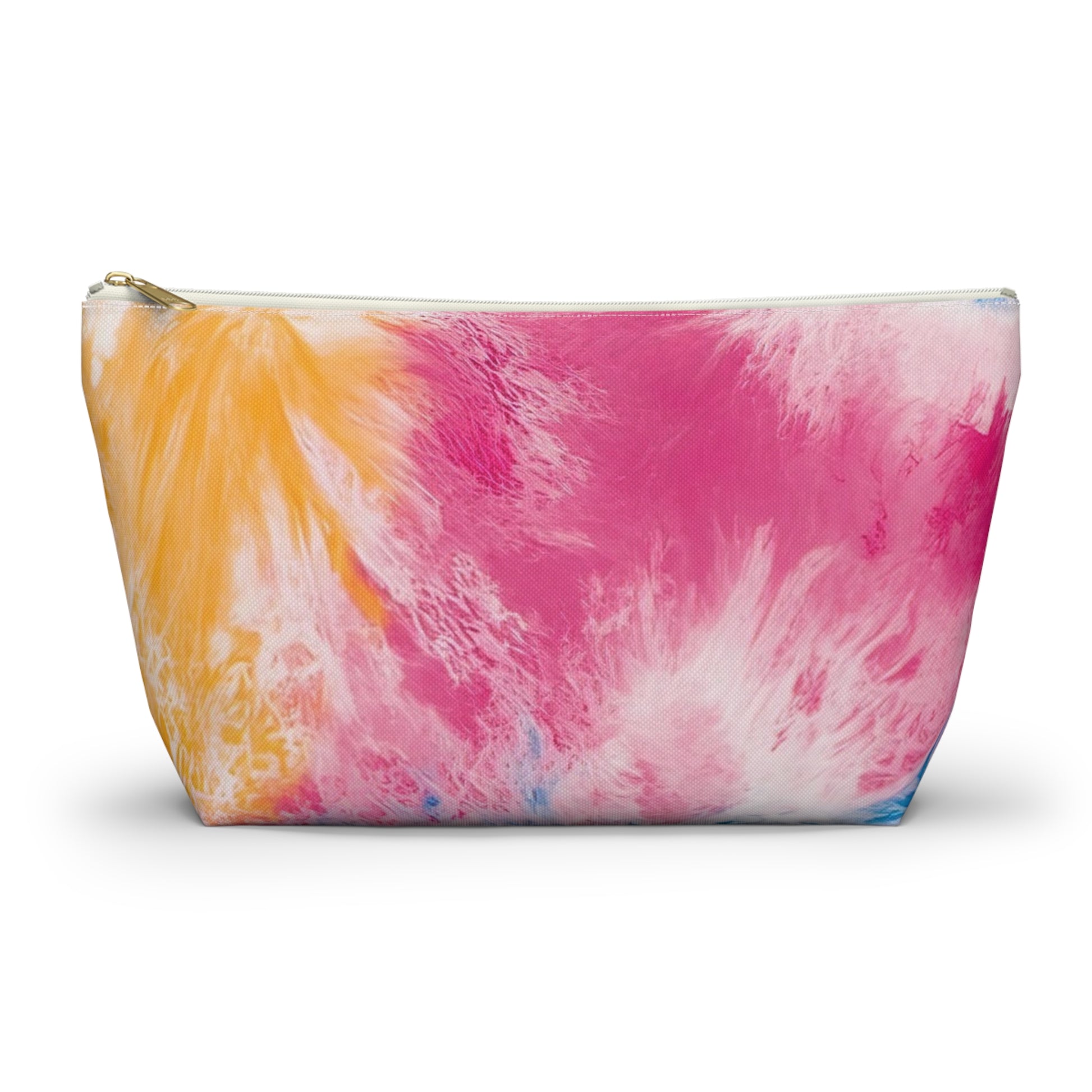 Tie Dye Splash Accessory Pouch w T-bottom, Artsulli - Art is Long, Life is Short, Bags, Size, Large, Color, White zipper, , , 21522286148905661421
