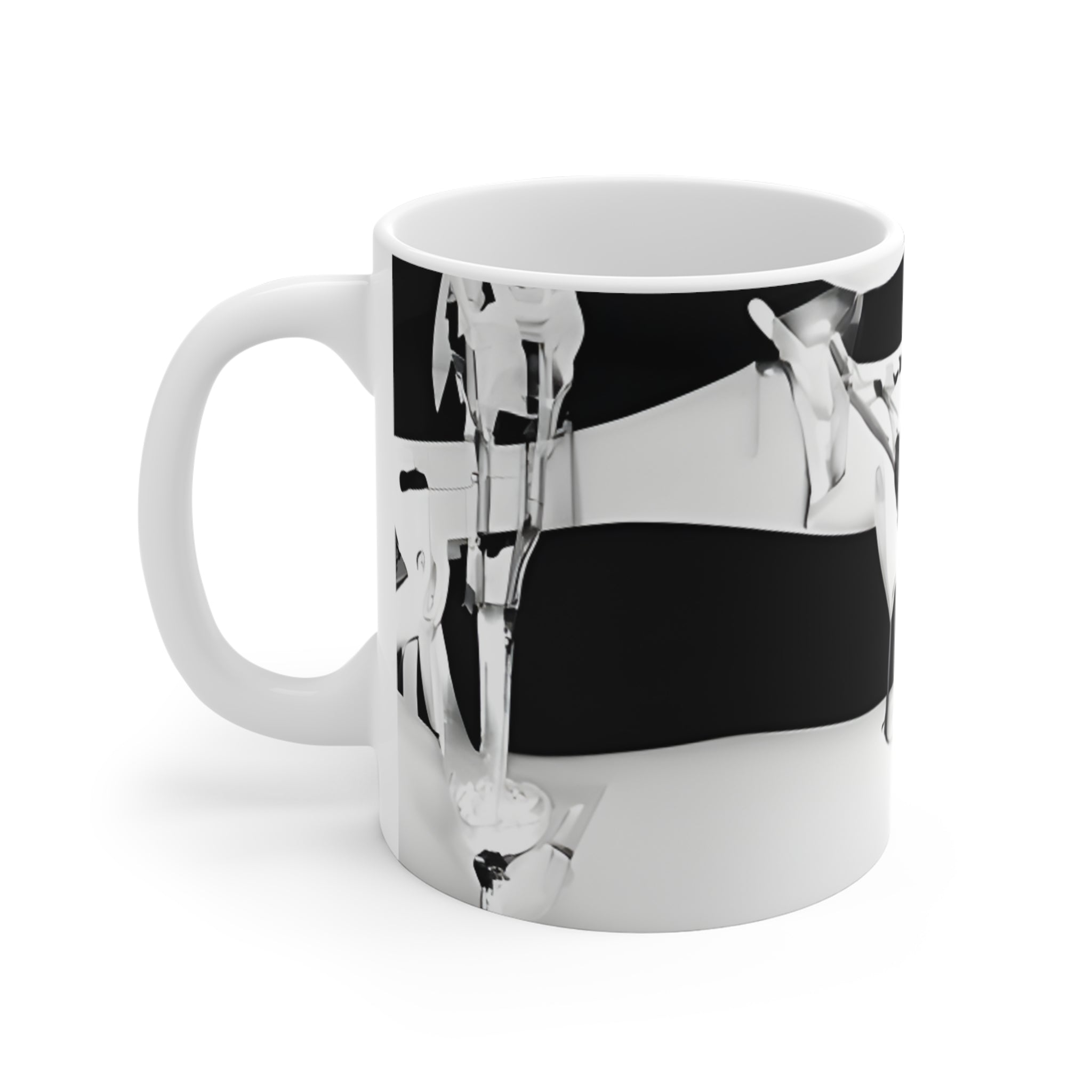 Black White Bovine Panorama Clear and informative Mug 11oz