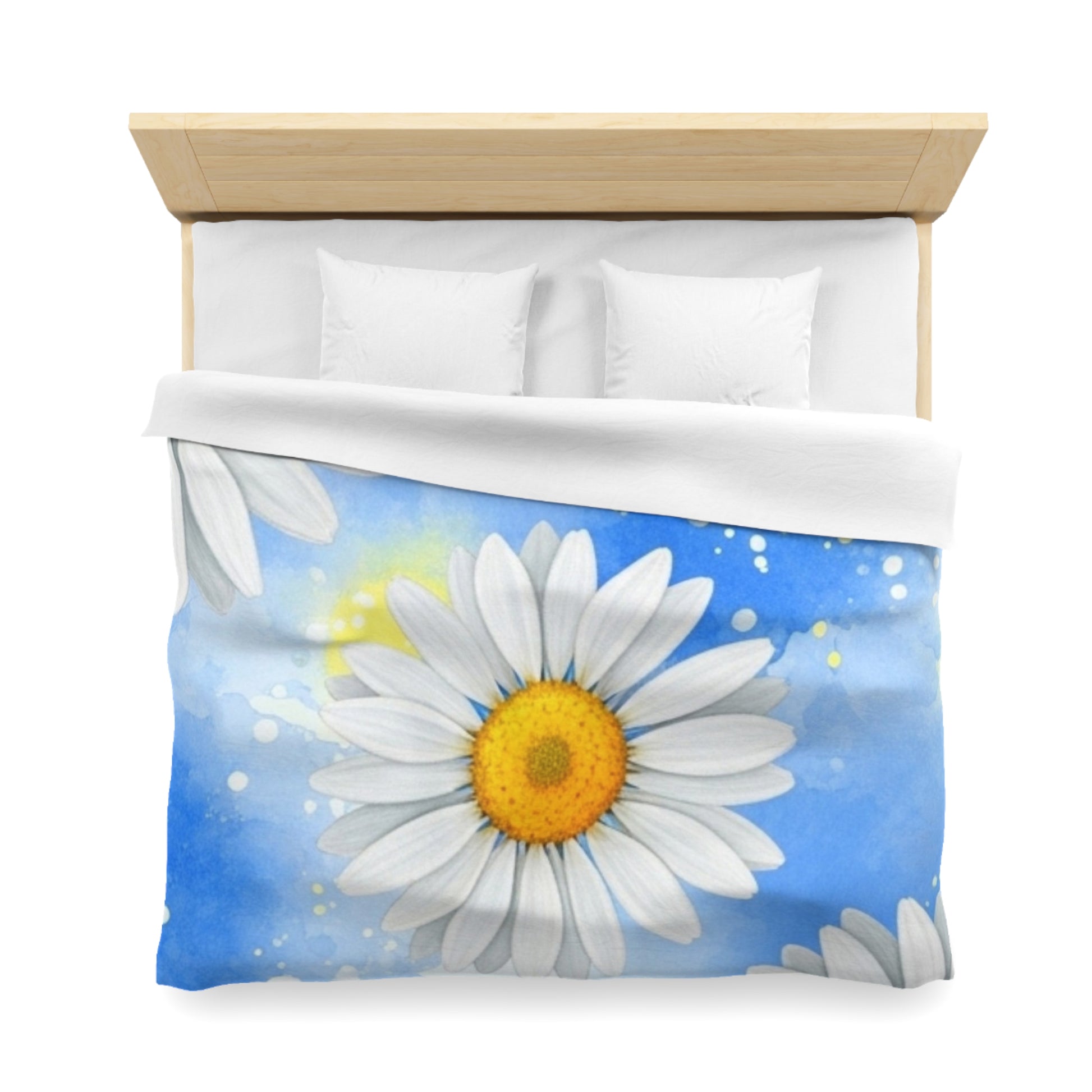 Daisies Microfiber Duvet Cover, Artsulli - Art is Long, Life is Short, Home Decor, , , , , , , 