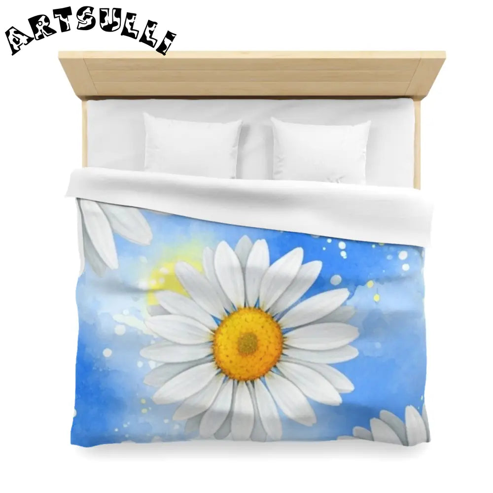 JAKKOUTTHEBXX Daisies Microfiber Duvet Cover JAKKOUTTHEBXX Artsulli